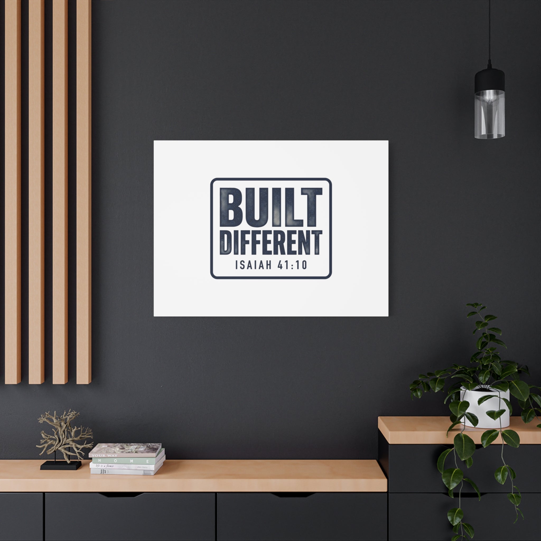 Built Different Isaiah 41:10 Canvas Wall Art