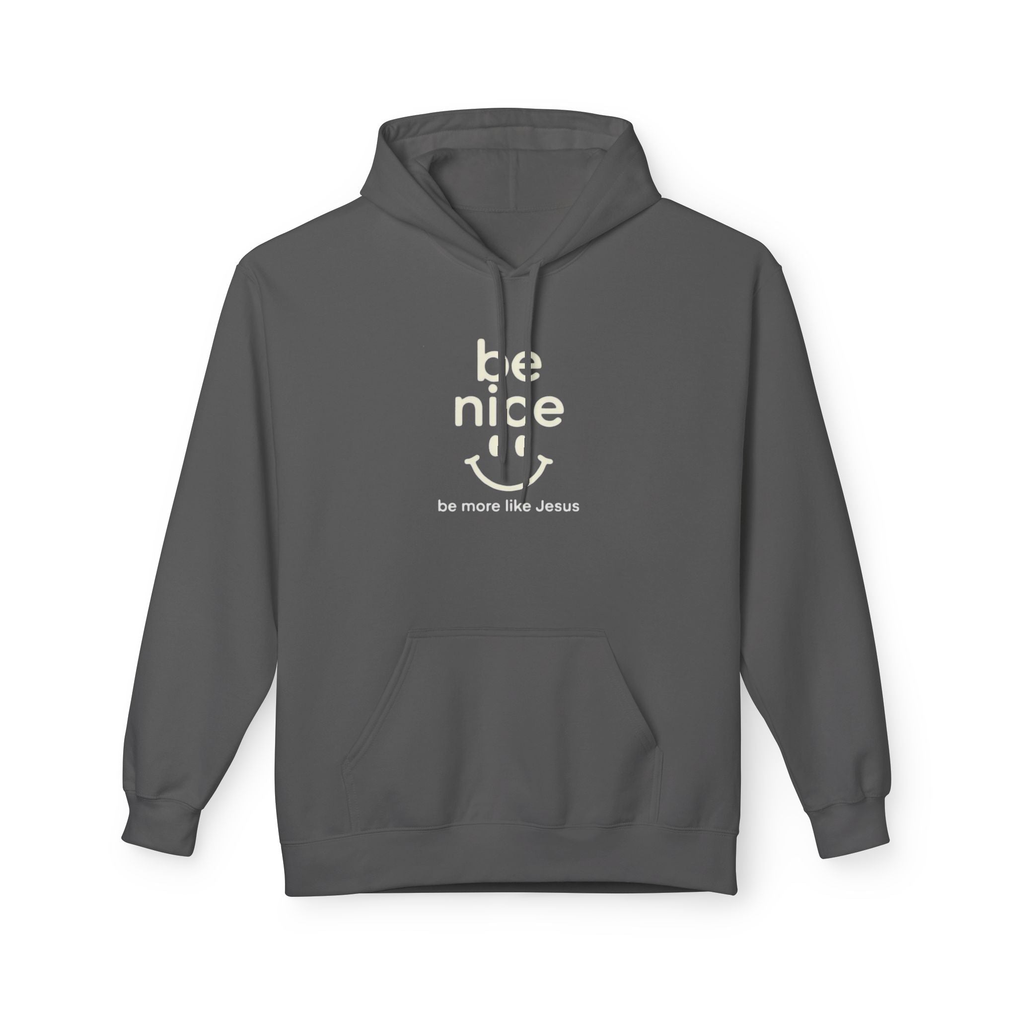Be Nice Hoodie — Minimal Kindness Graphic Fleece Hoodie