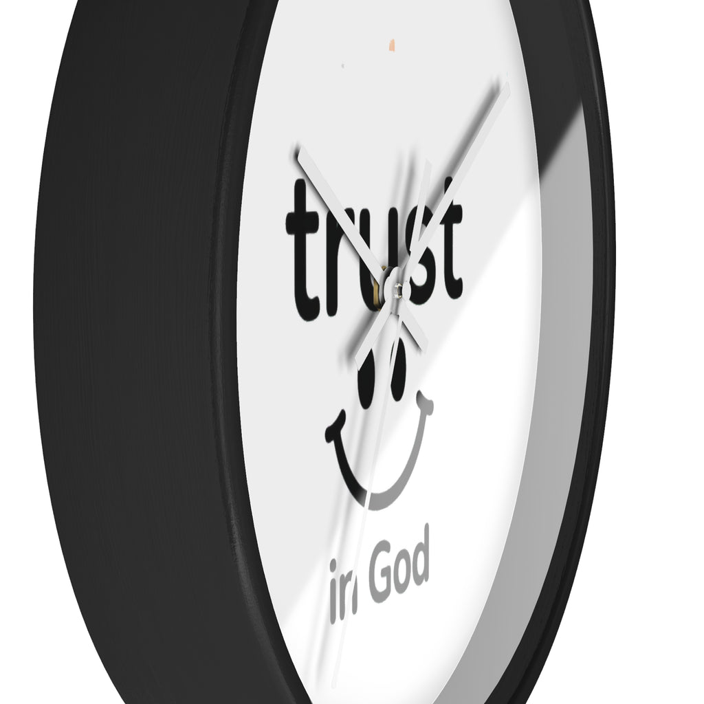 Wall Clock — "Trust in God" Smiley Faith Wall Clock