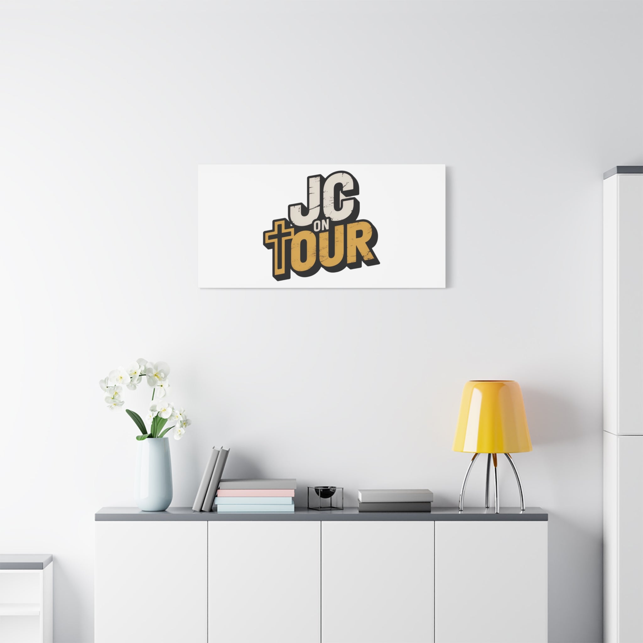 JC on Tour Matte Canvas Wall Art – Christian Faith-Inspired Stretched Canvas