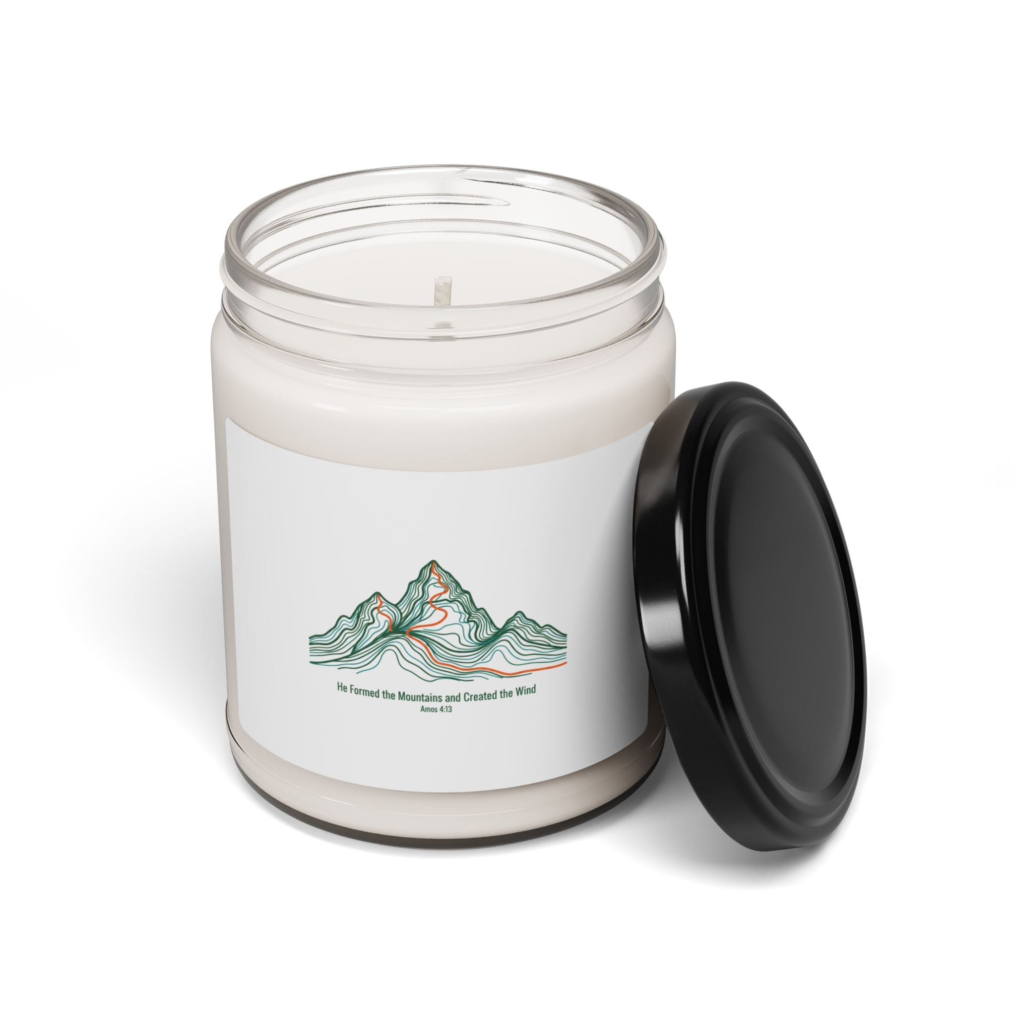 Topo Mountain Contour Candle | Soy Candle, Topographic Map Print