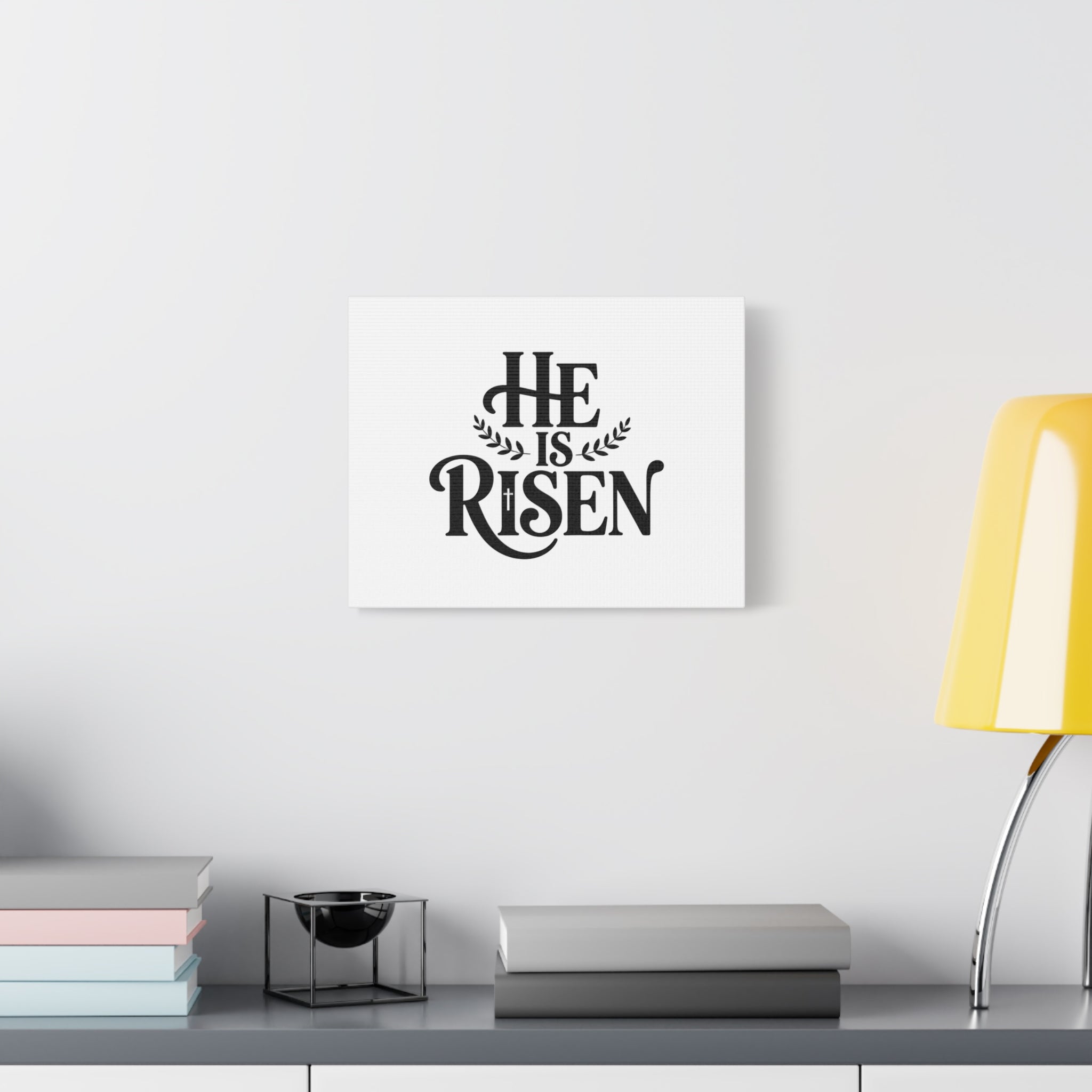 He Is Risen Canvas Print — Christian Easter Wall Art, Matte Stretched Canvas