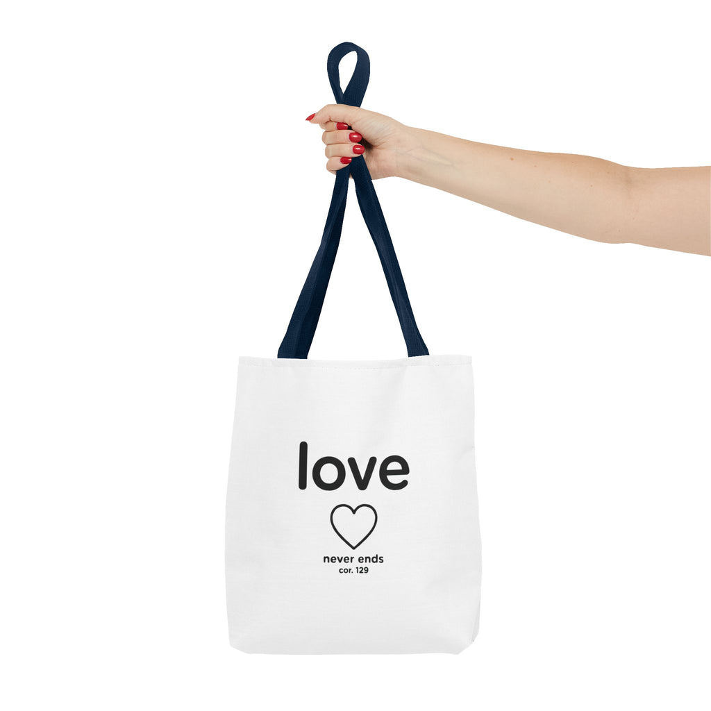 Love Never Ends Tote Bag