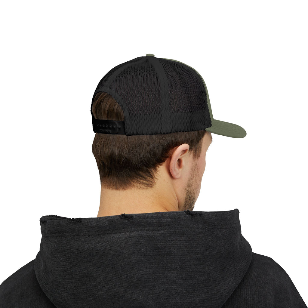 Be Nice Smiley Snapback Trucker Cap — Positive Message Mesh Hat