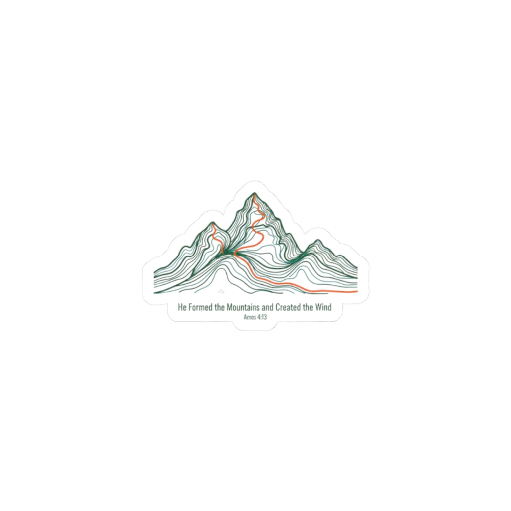 Contour Mountain Topo Sticker | topographic map print, contour line design