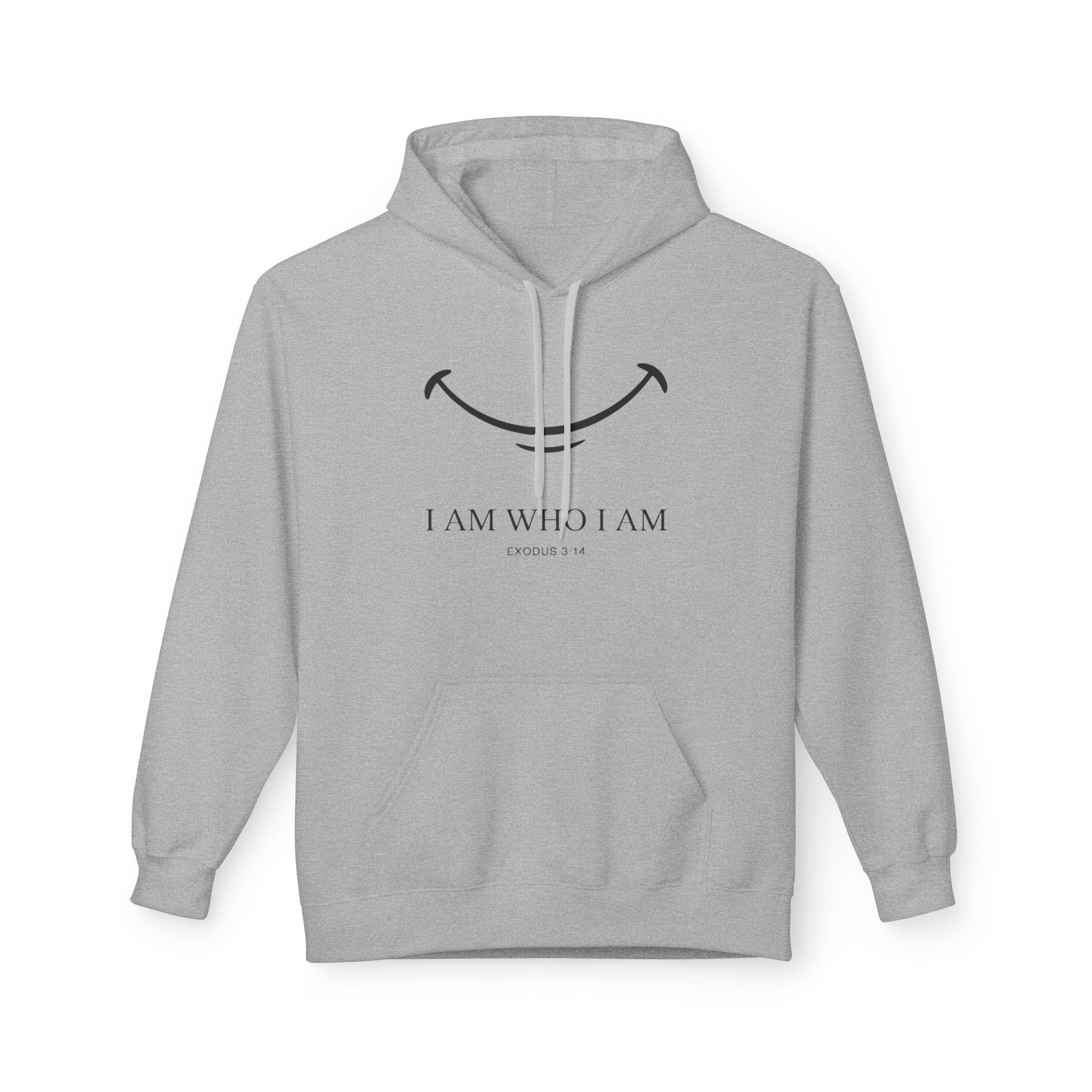 Hoodie — "I Am Who I Am" Minimalist Inspirational Pullover