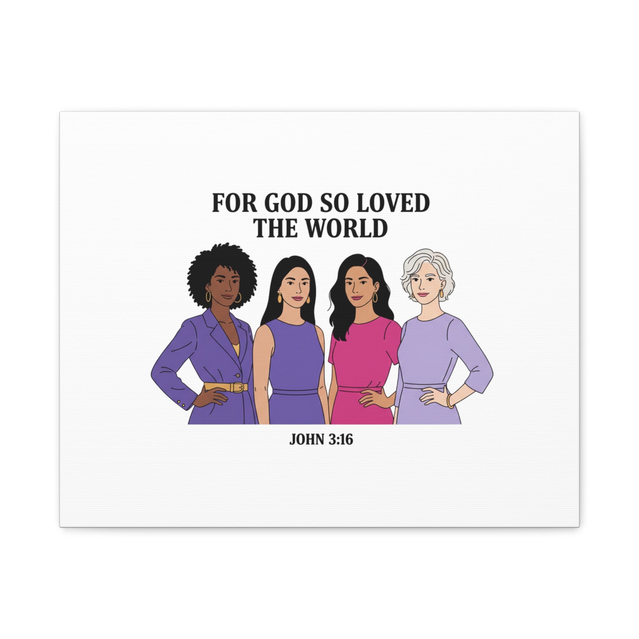 Feminist 'For God So Loved the World' Canvas