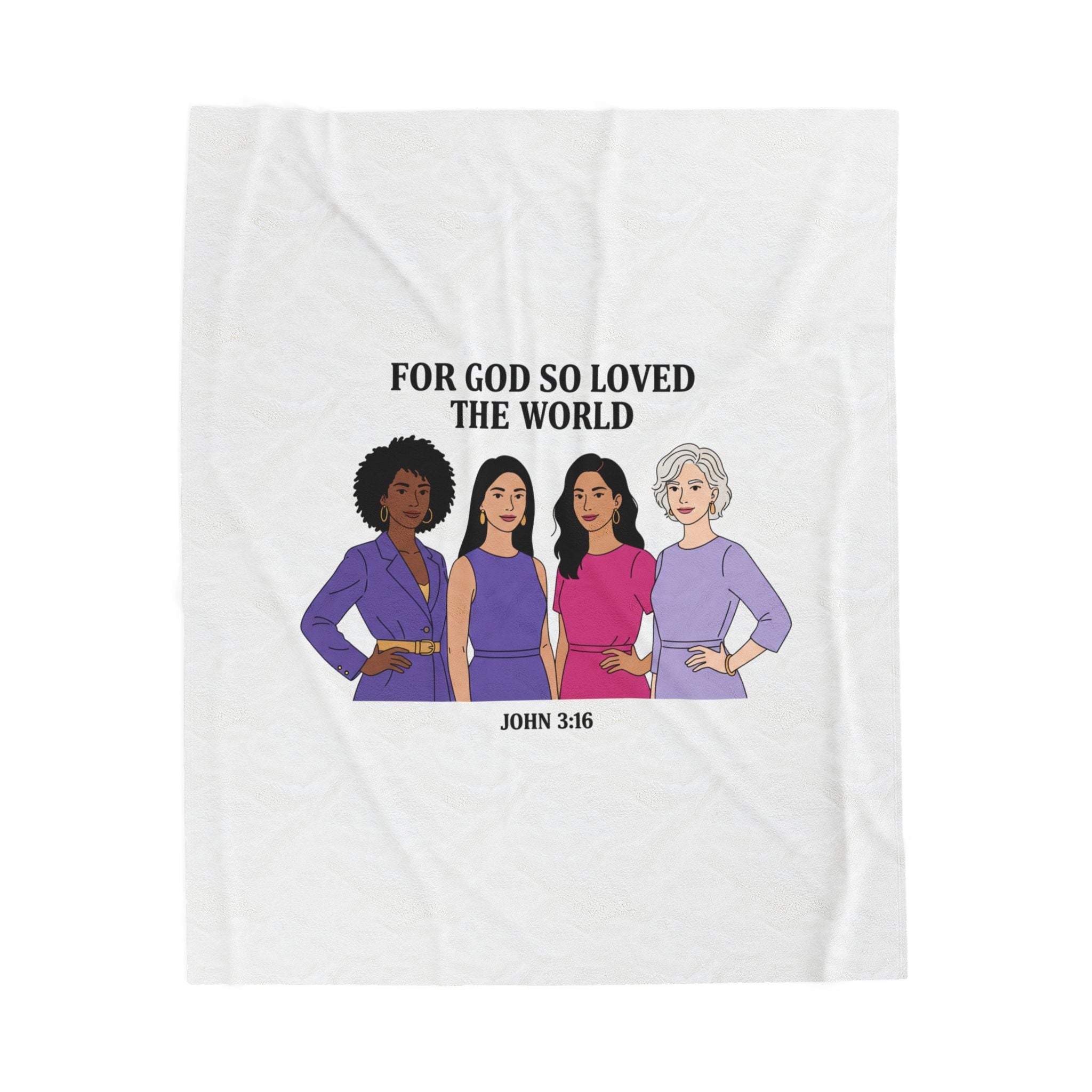 For God So Loved The World Blanket | IWD Feminist Empowerment, Equality Design