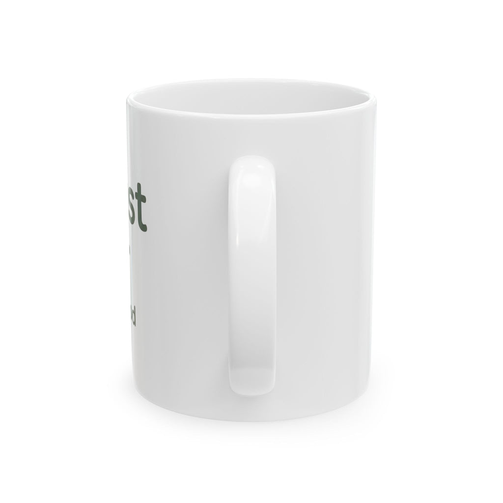 Trust in God Cross Mug — Minimalist Christian Coffee Cup