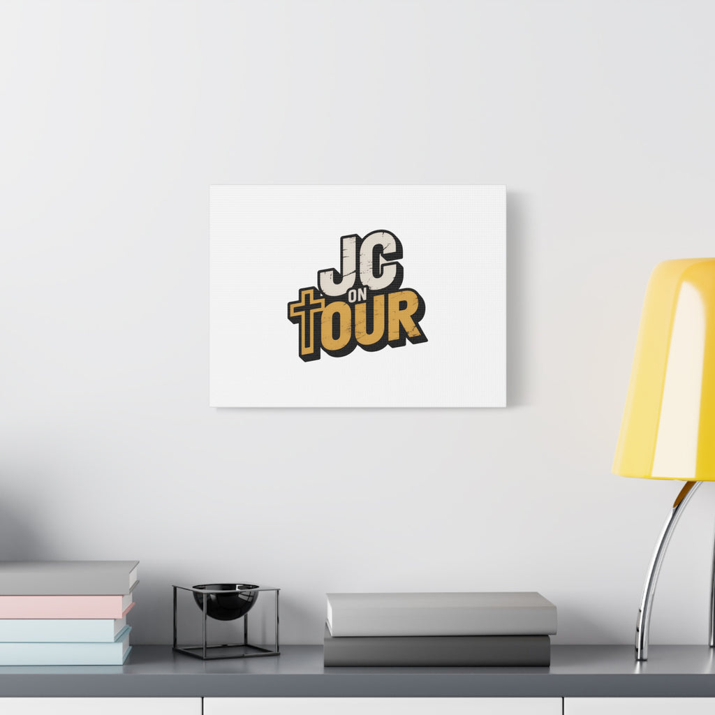 JC on Tour Matte Canvas Wall Art – Christian Faith-Inspired Stretched Canvas