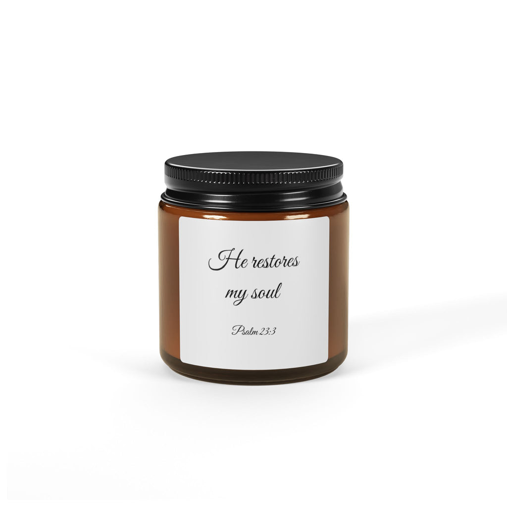 "He restores my soul" — Scripture in Script, Candle