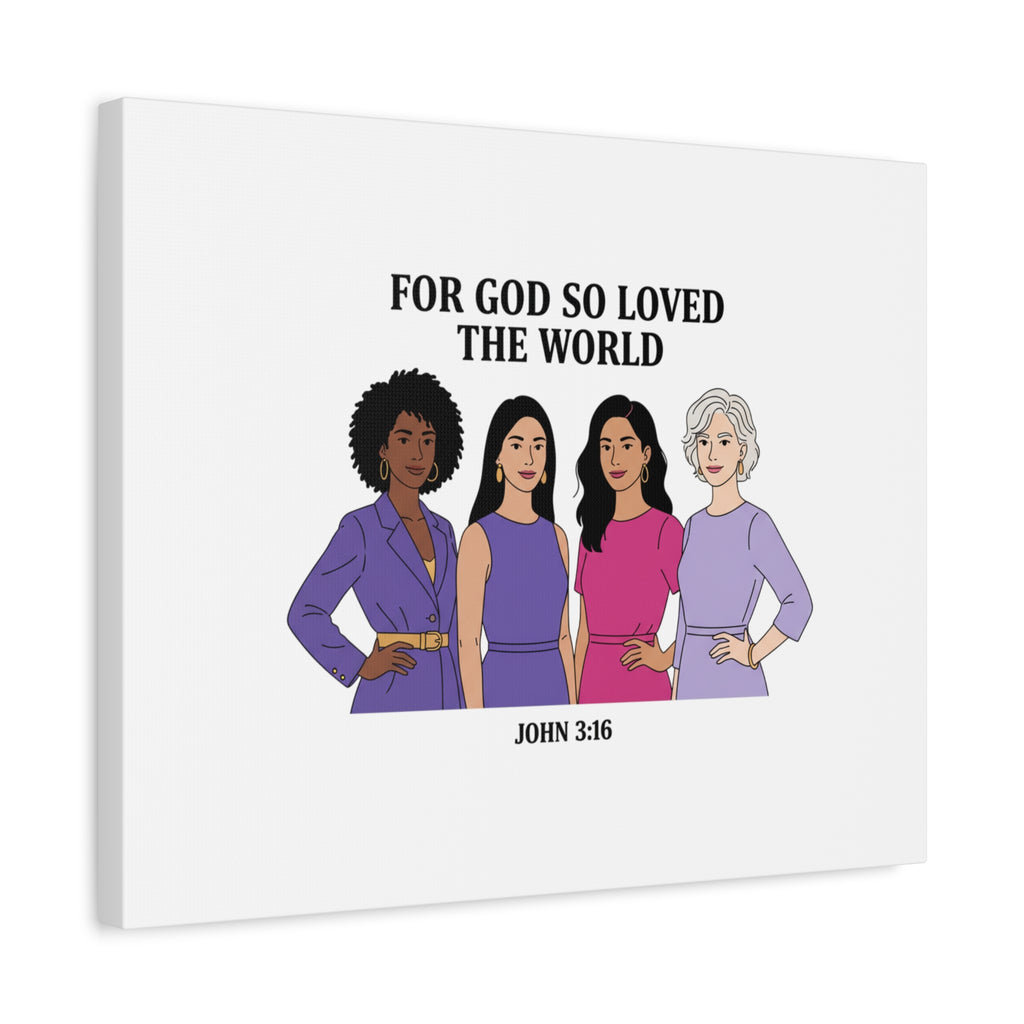 Feminist 'For God So Loved the World' Canvas