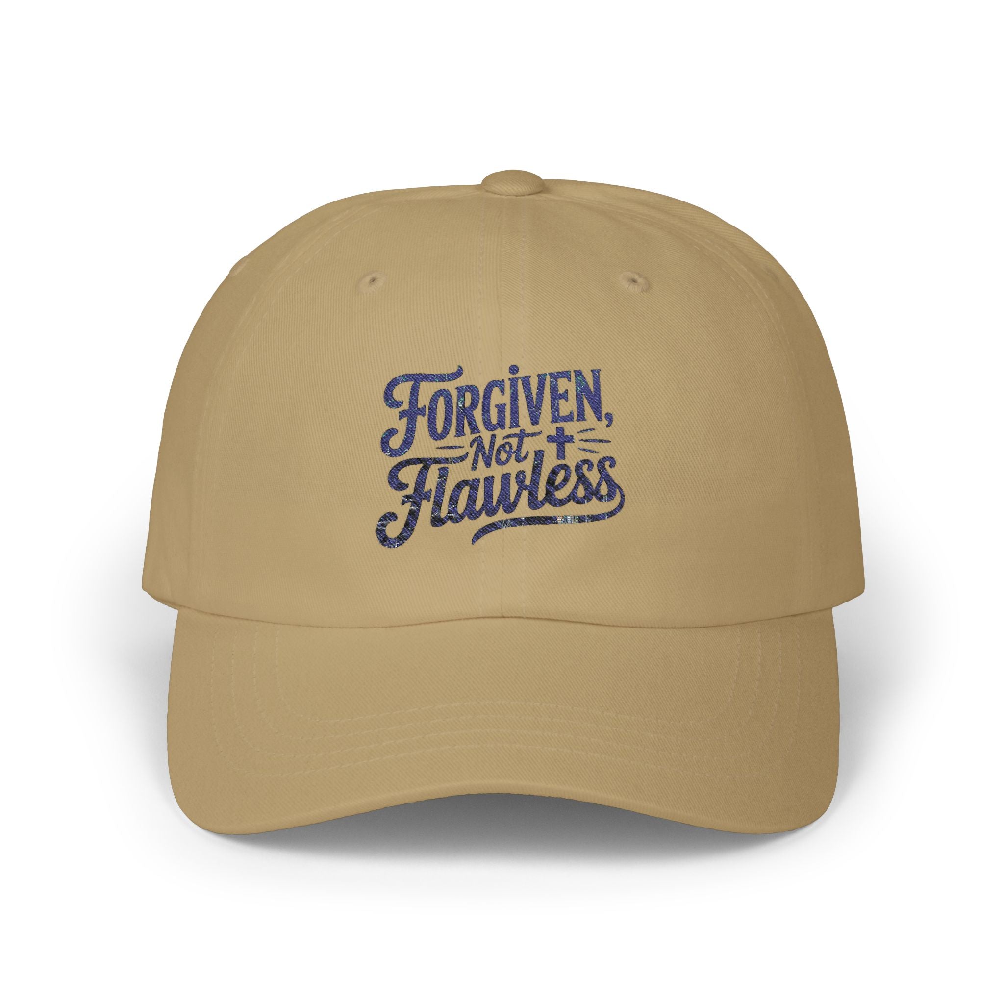 Forgiven Not Flawless Dad Cap — Embroidered Christian Baseball Hat