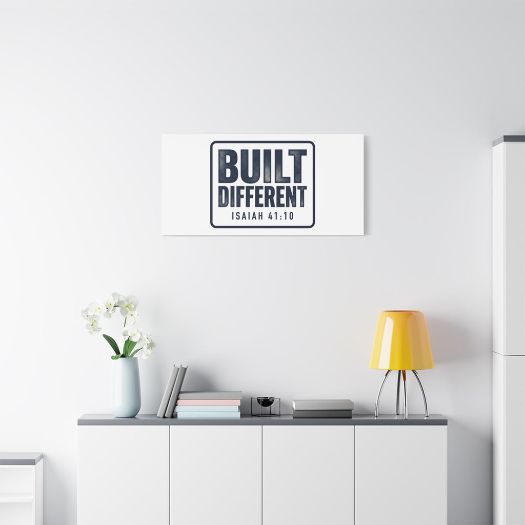 Built Different Isaiah 41:10 Canvas Wall Art