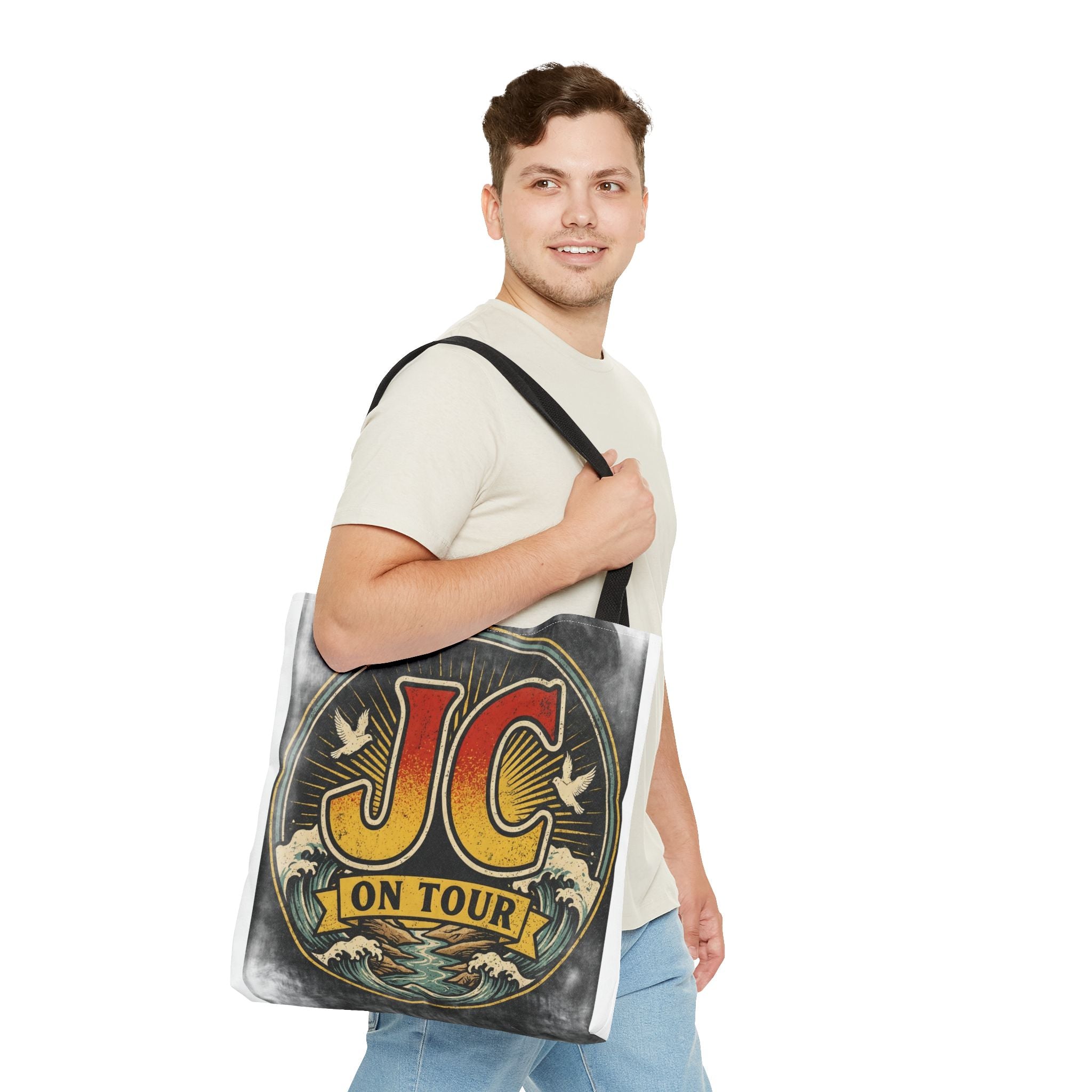 JC On Tour Vintage Graphic Tote Bag
