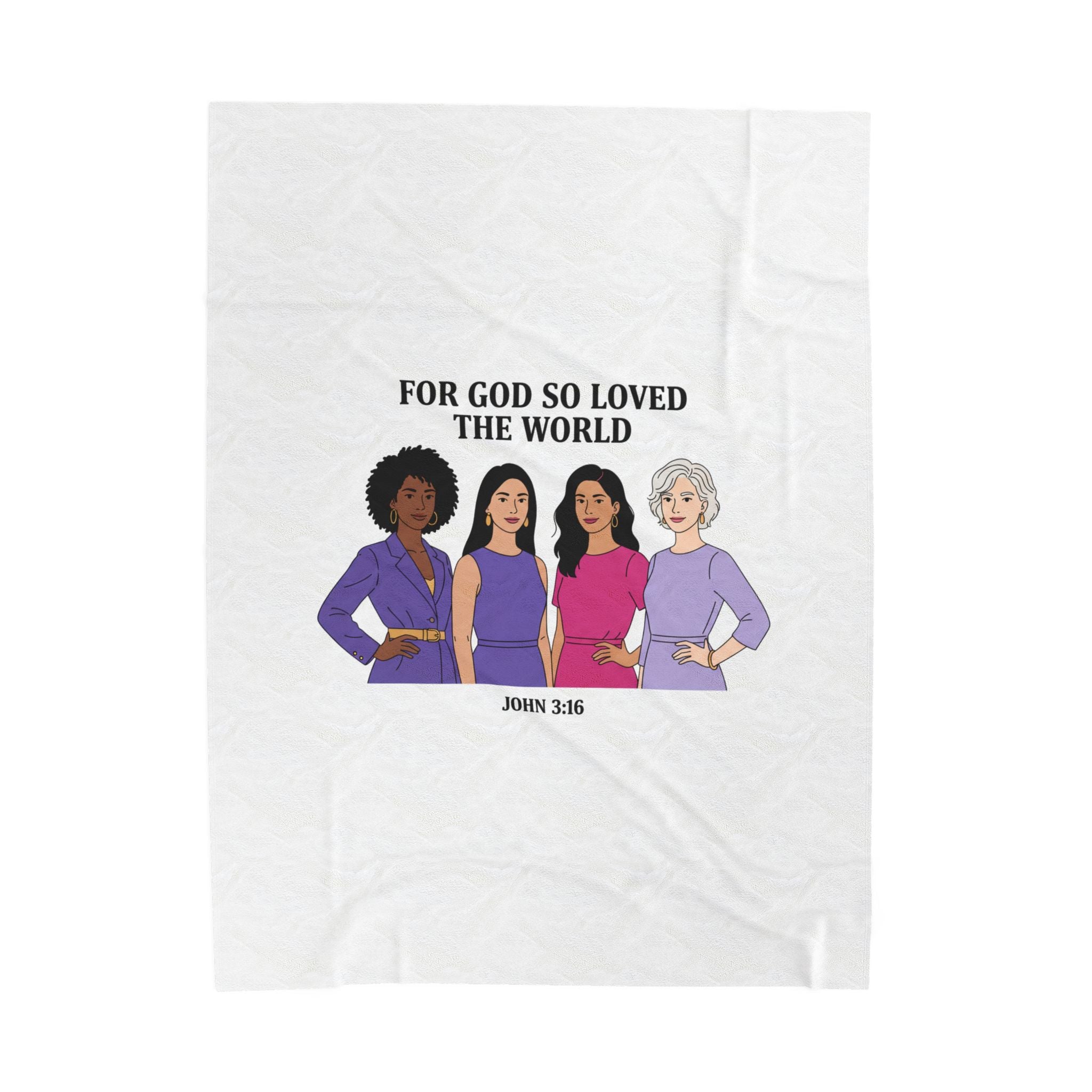 For God So Loved The World Blanket | IWD Feminist Empowerment, Equality Design