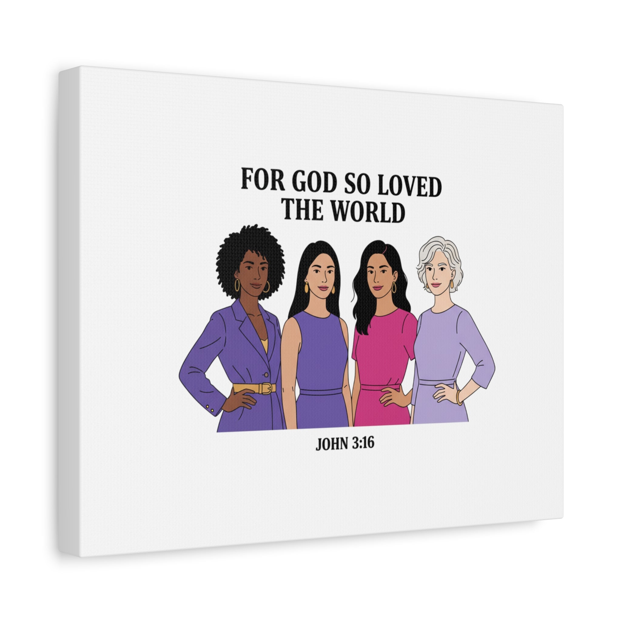 Feminist 'For God So Loved the World' Canvas