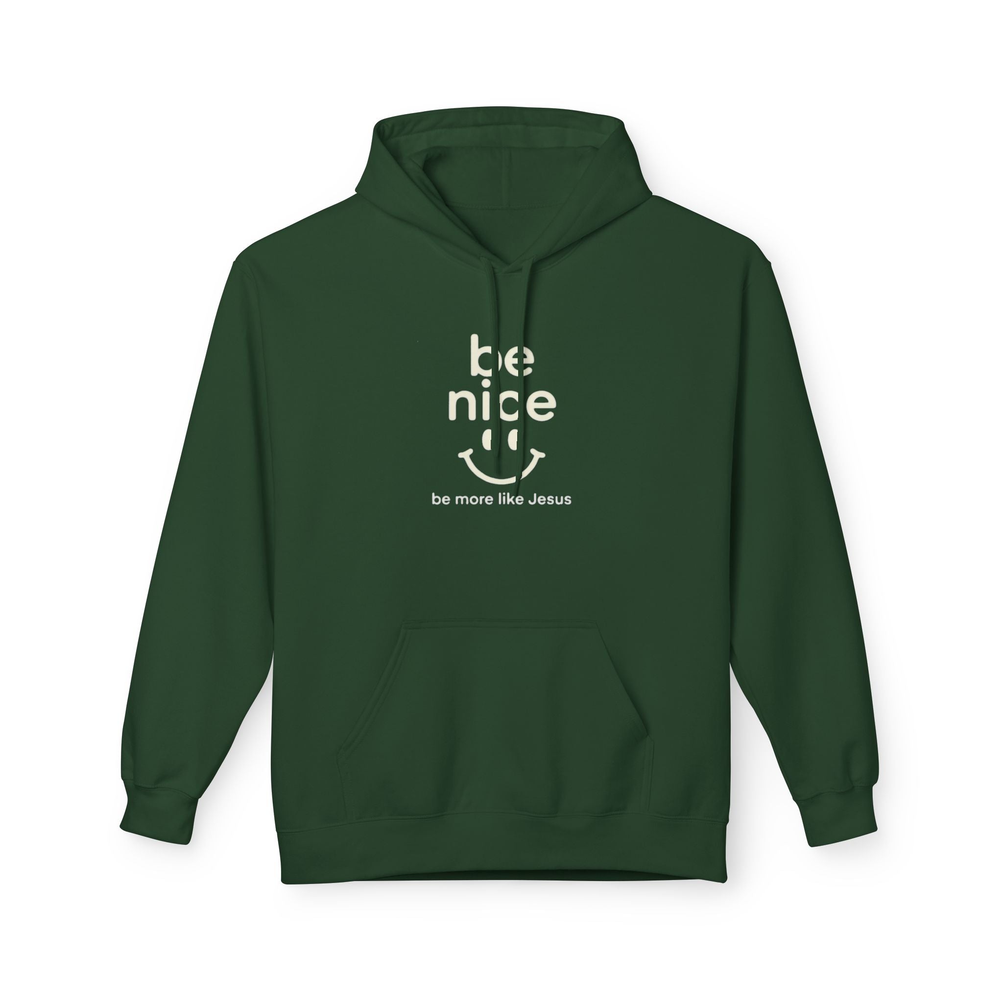 Be Nice Hoodie — Minimal Kindness Graphic Fleece Hoodie