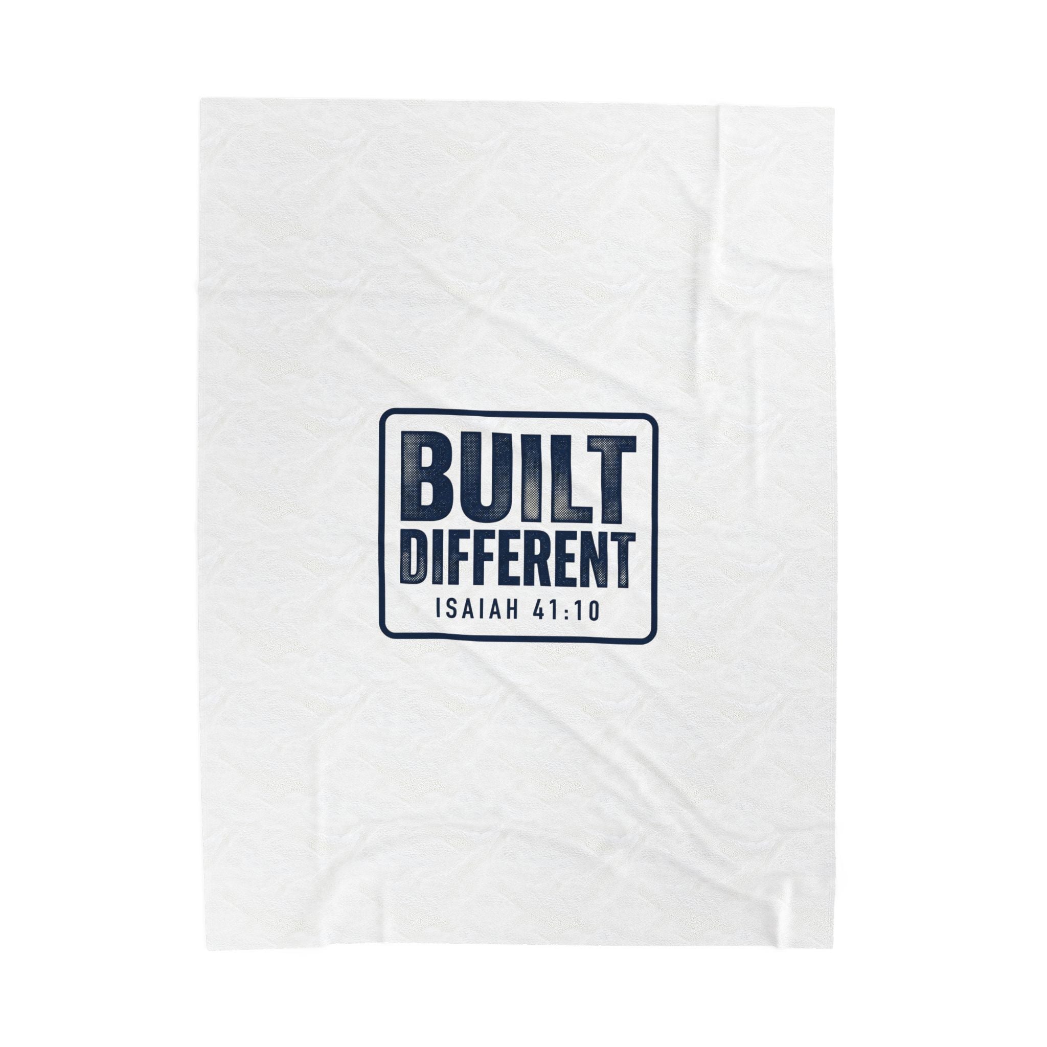 Built Different Isaiah 41:10 Velveteen Plush Blanket — Inspirational Christian Throw