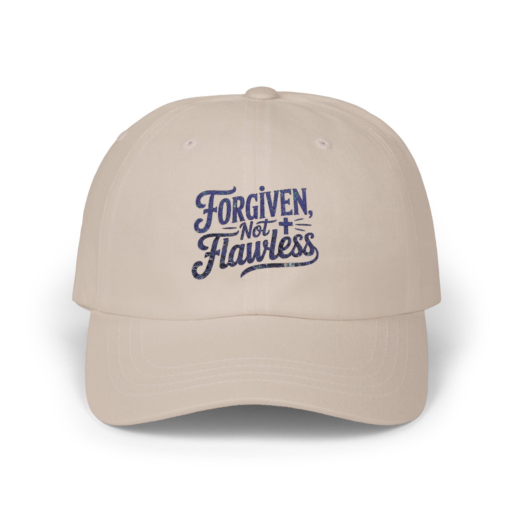 Forgiven Not Flawless Dad Cap — Embroidered Christian Baseball Hat