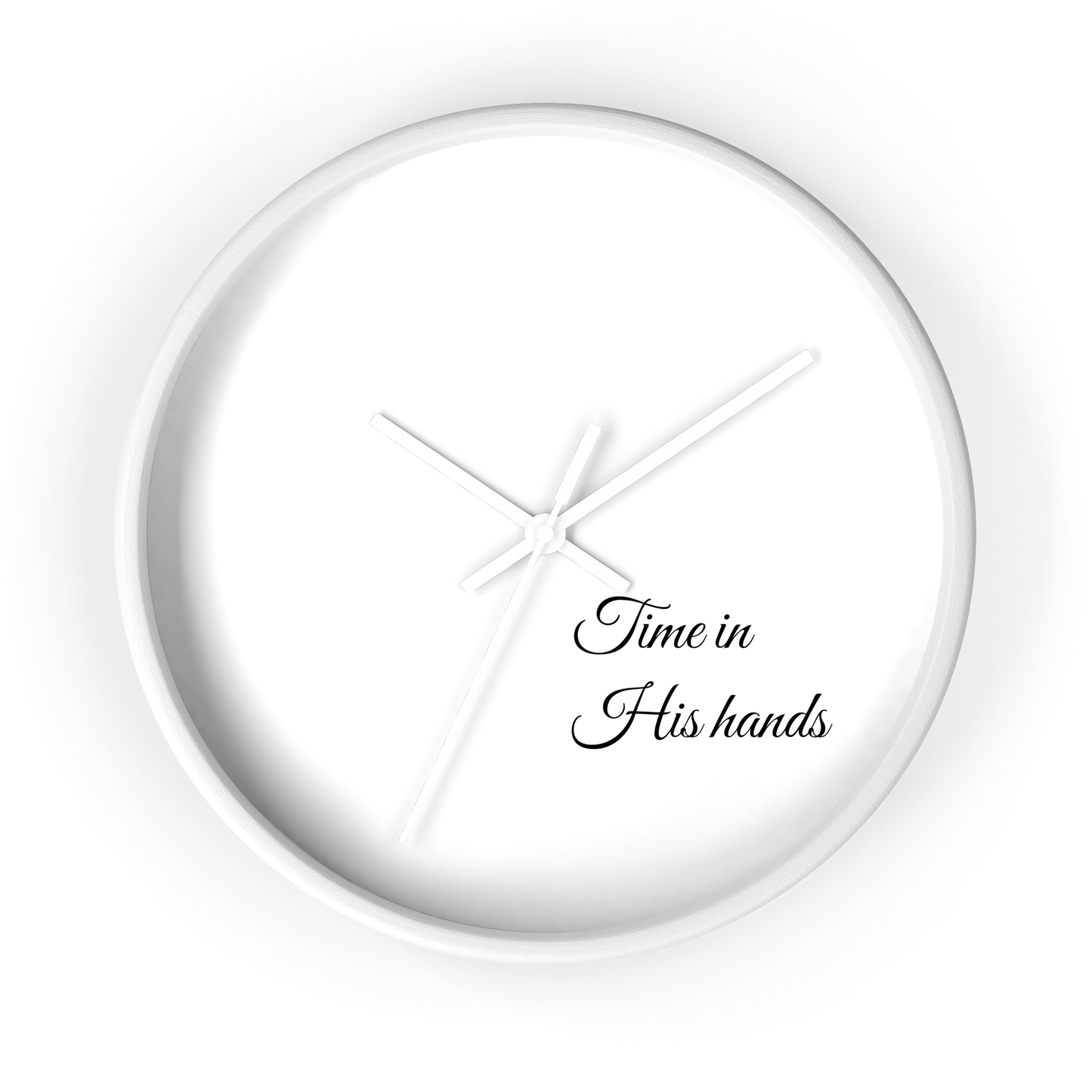 “Time in His hands” Wall Clock — Minimalist Bible Scripture Clock
