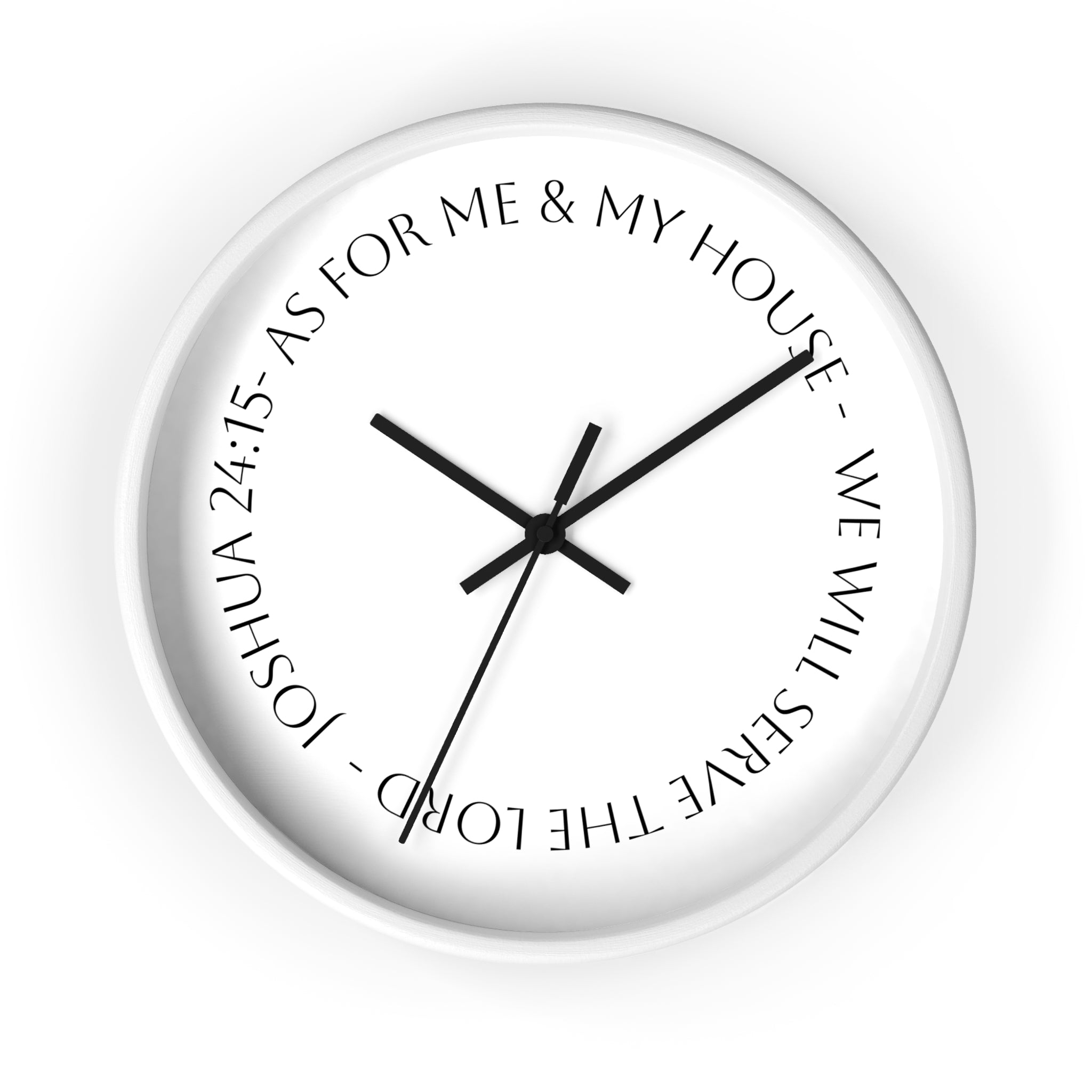 Wall Clock — Joshua 24:15 Scripture Decorative Wall Clock