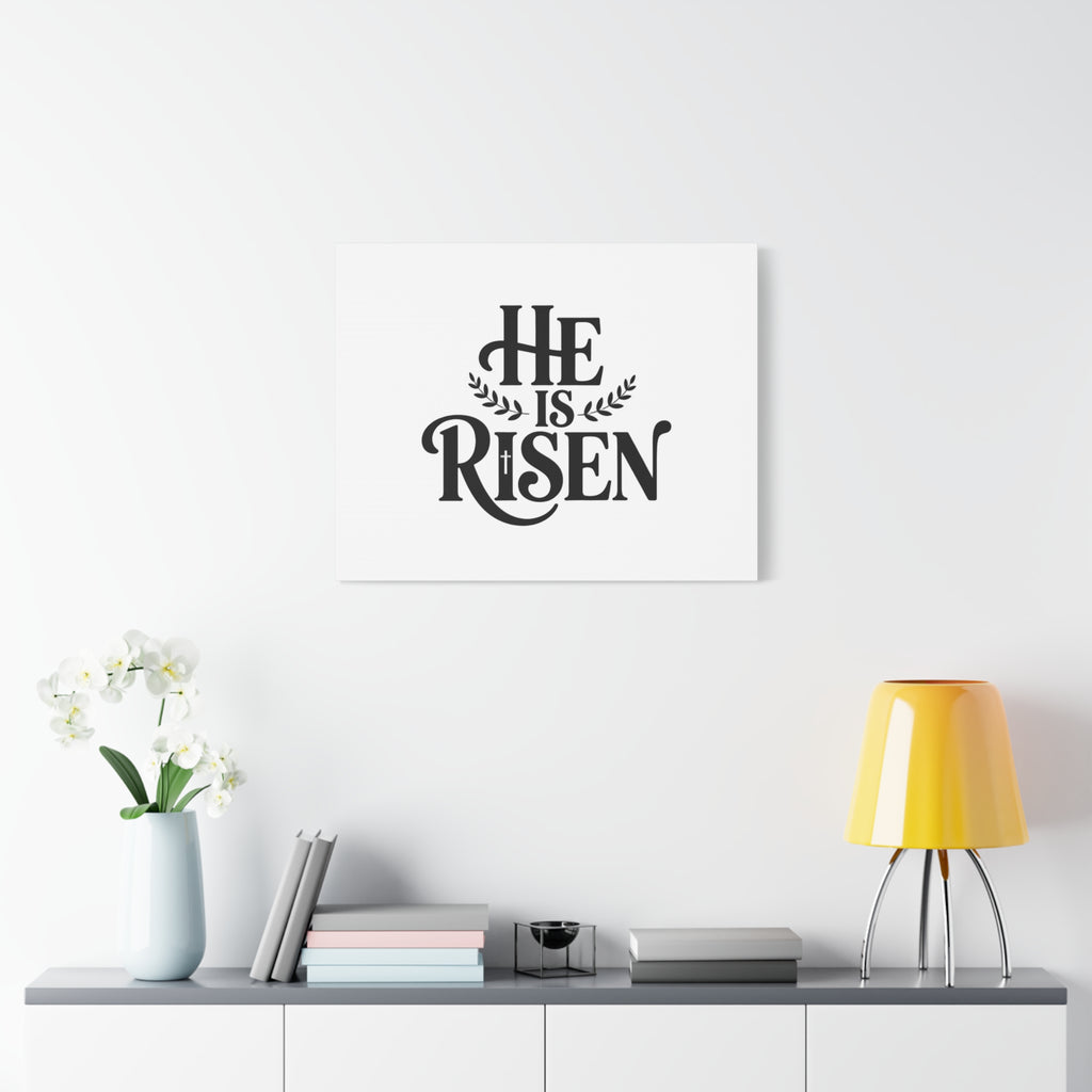 He Is Risen Canvas Print — Christian Easter Wall Art, Matte Stretched Canvas
