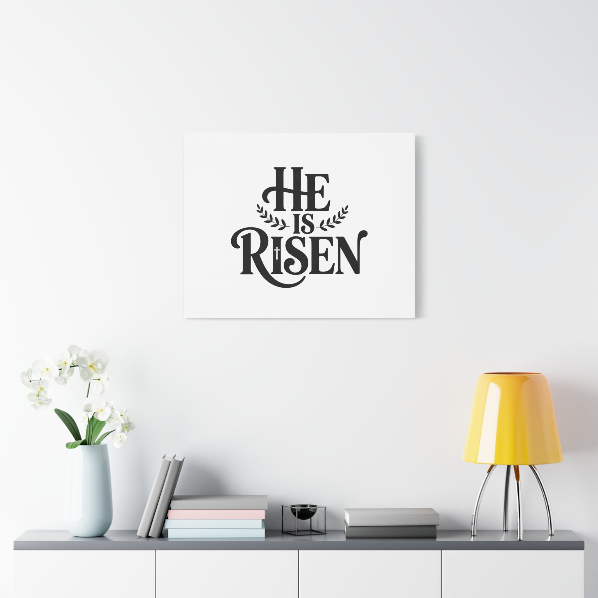 He Is Risen Canvas Print — Christian Easter Wall Art, Matte Stretched Canvas