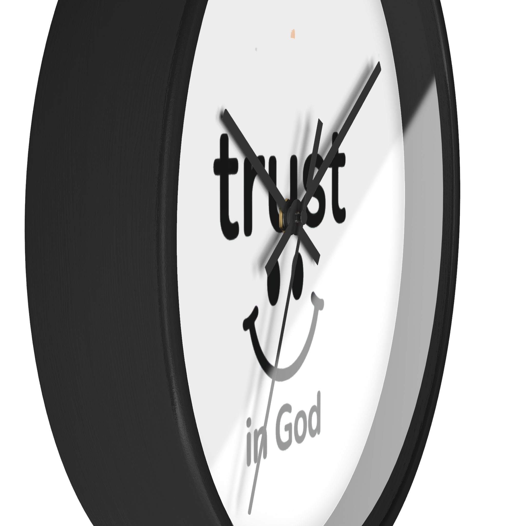Wall Clock — "Trust in God" Smiley Faith Wall Clock