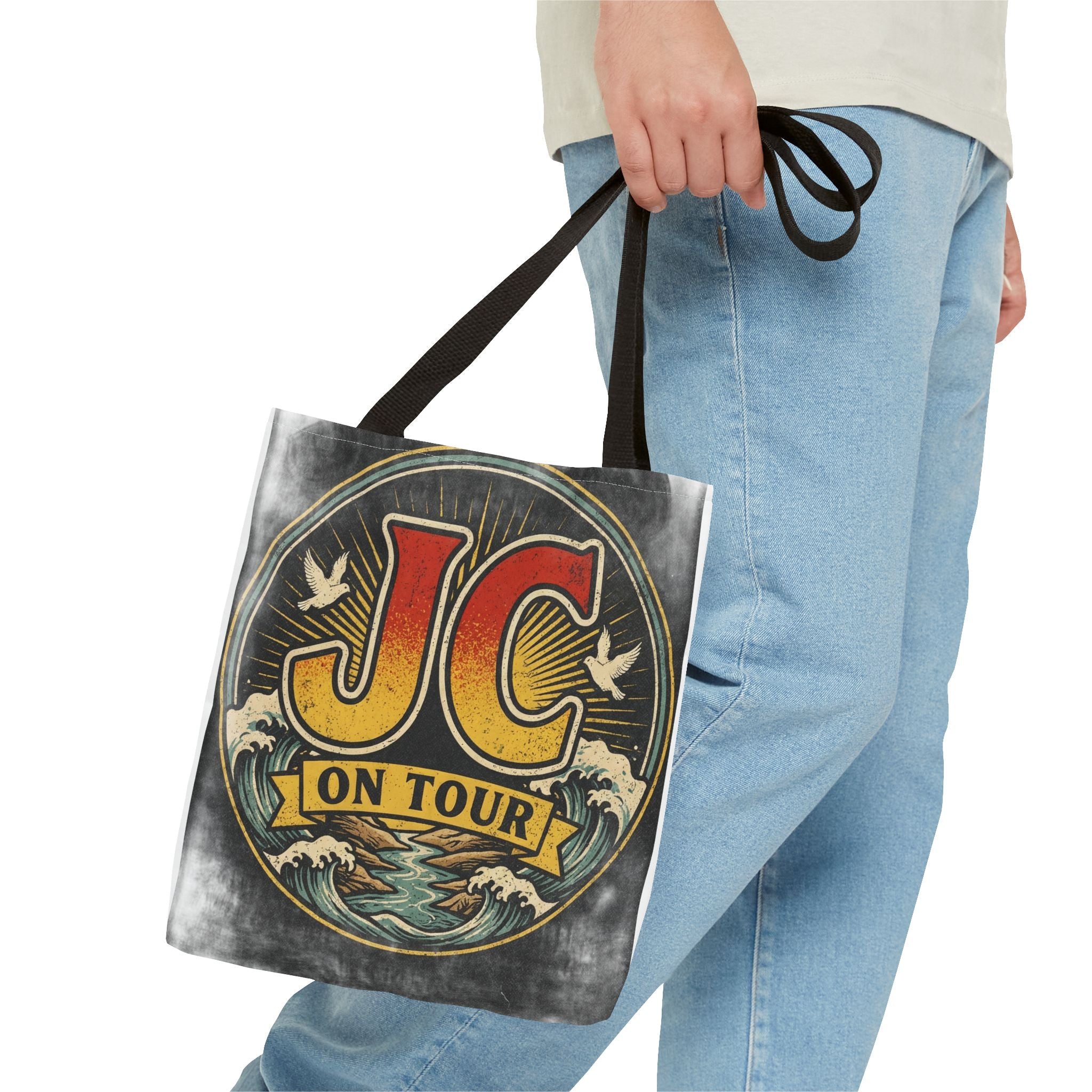 JC On Tour Vintage Graphic Tote Bag