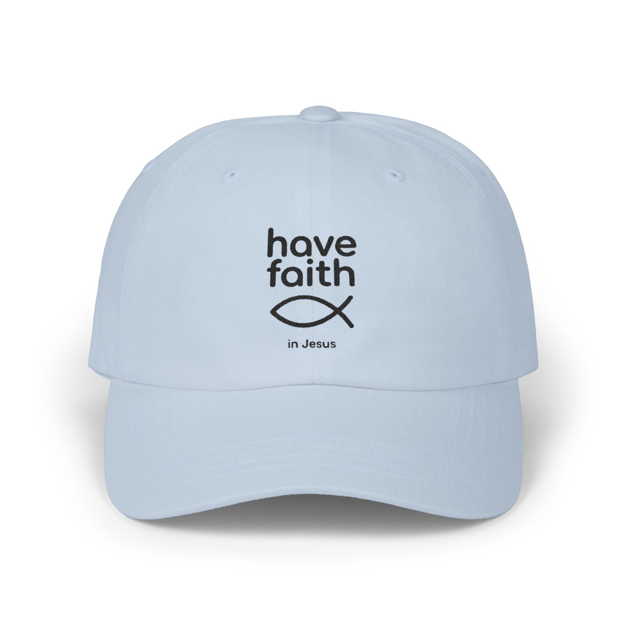 Have Faith Dad Cap — Christian Baseball Hat with Ichthys Fish