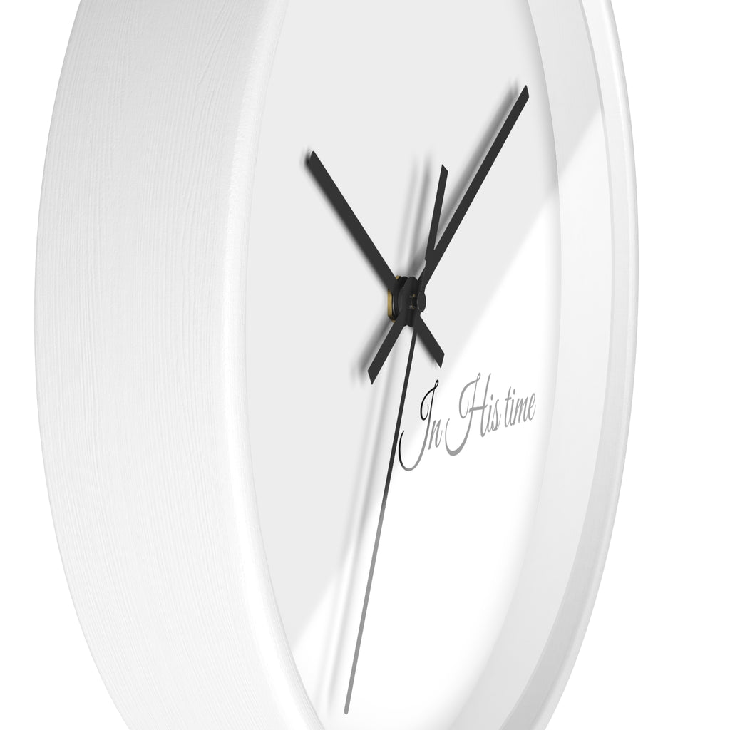 In His Time Wall Clock — Minimalist Bible Scripture Clock