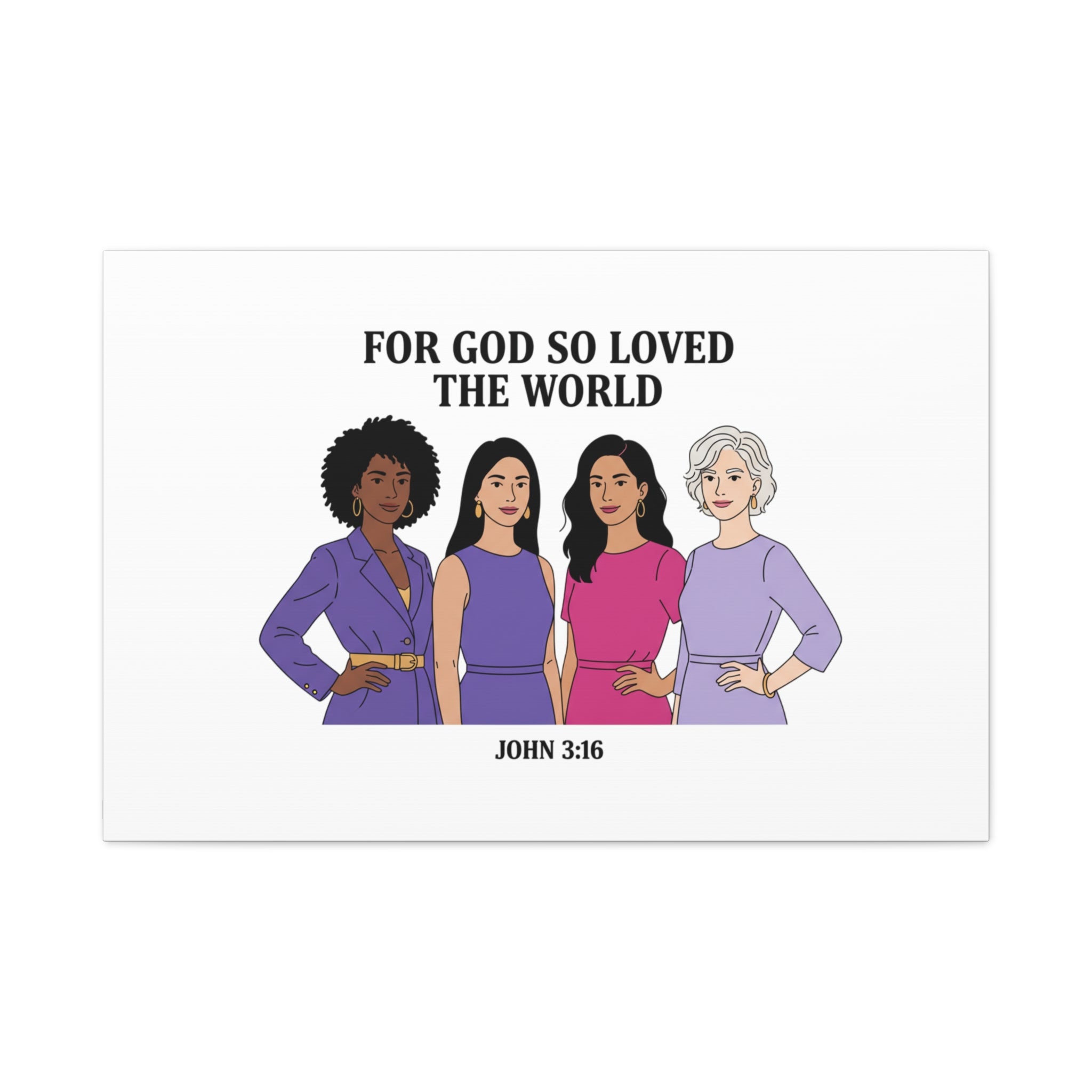 Feminist 'For God So Loved the World' Canvas