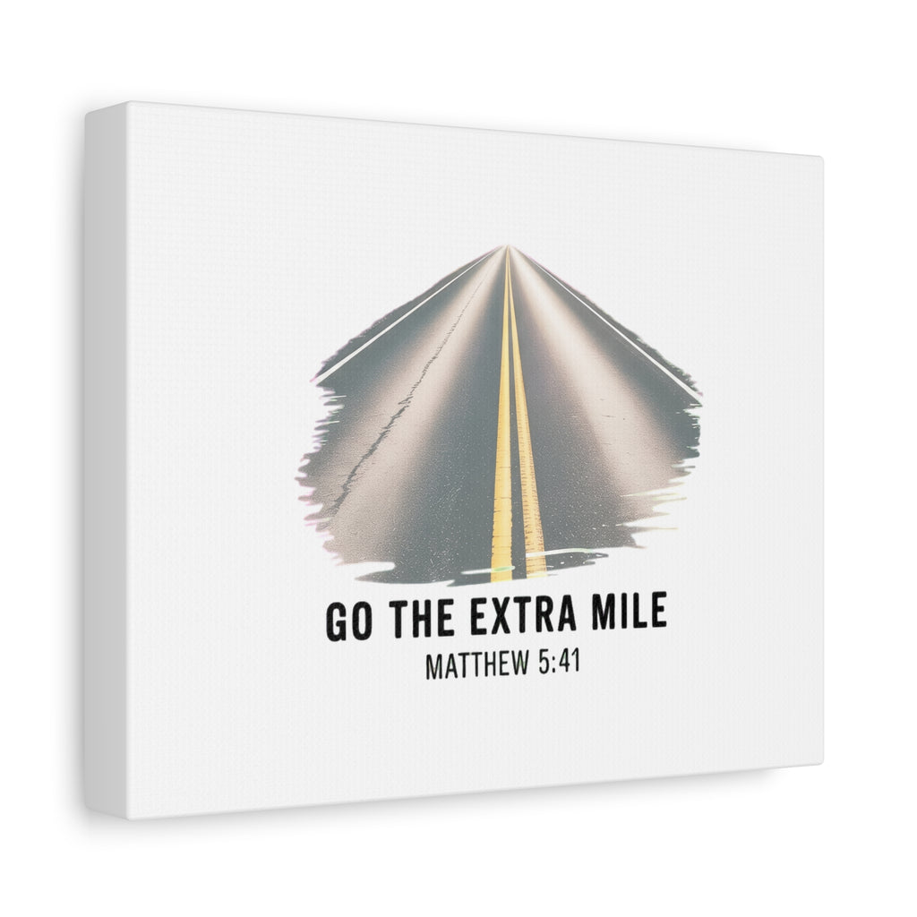 "Go the Extra Mile" Matthew 5:41 Road Canvas