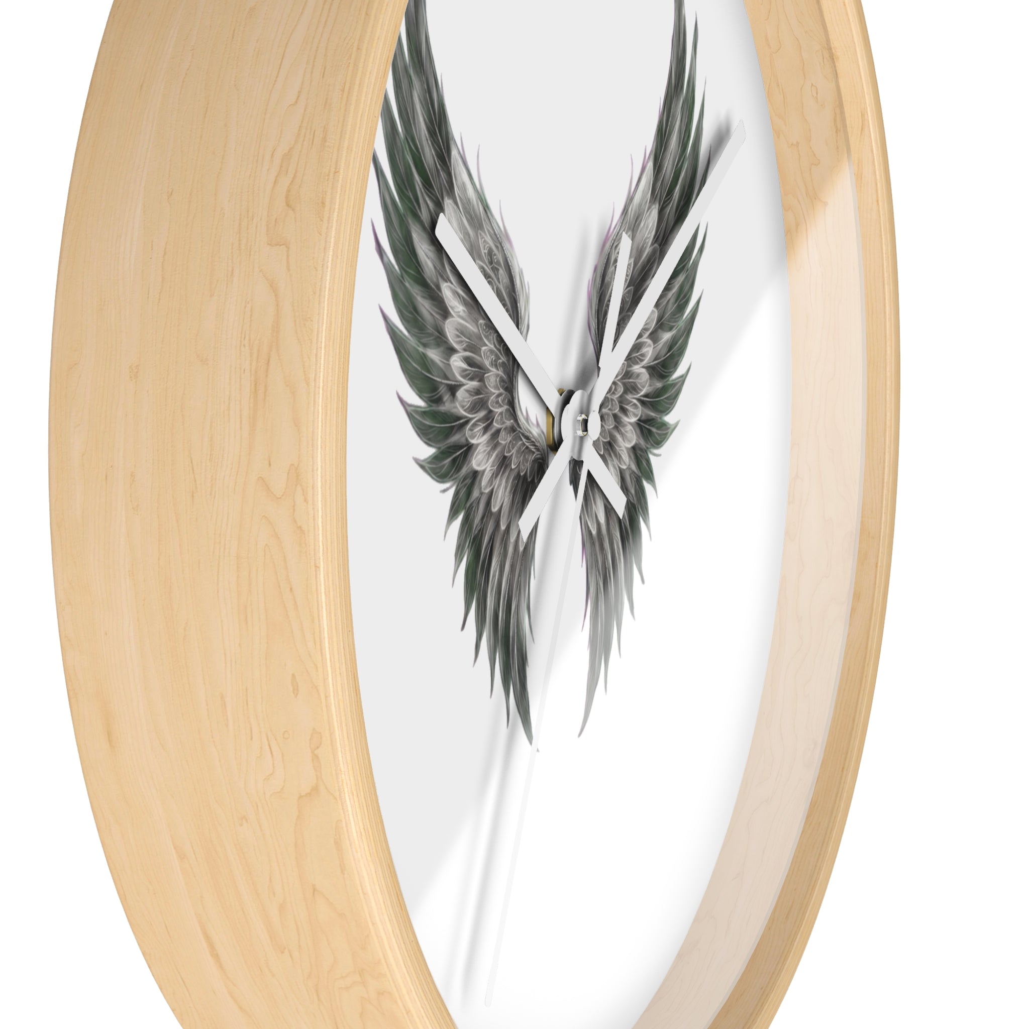 Angel Wings Wall Clock — Minimal Feathered Wing Timepiece