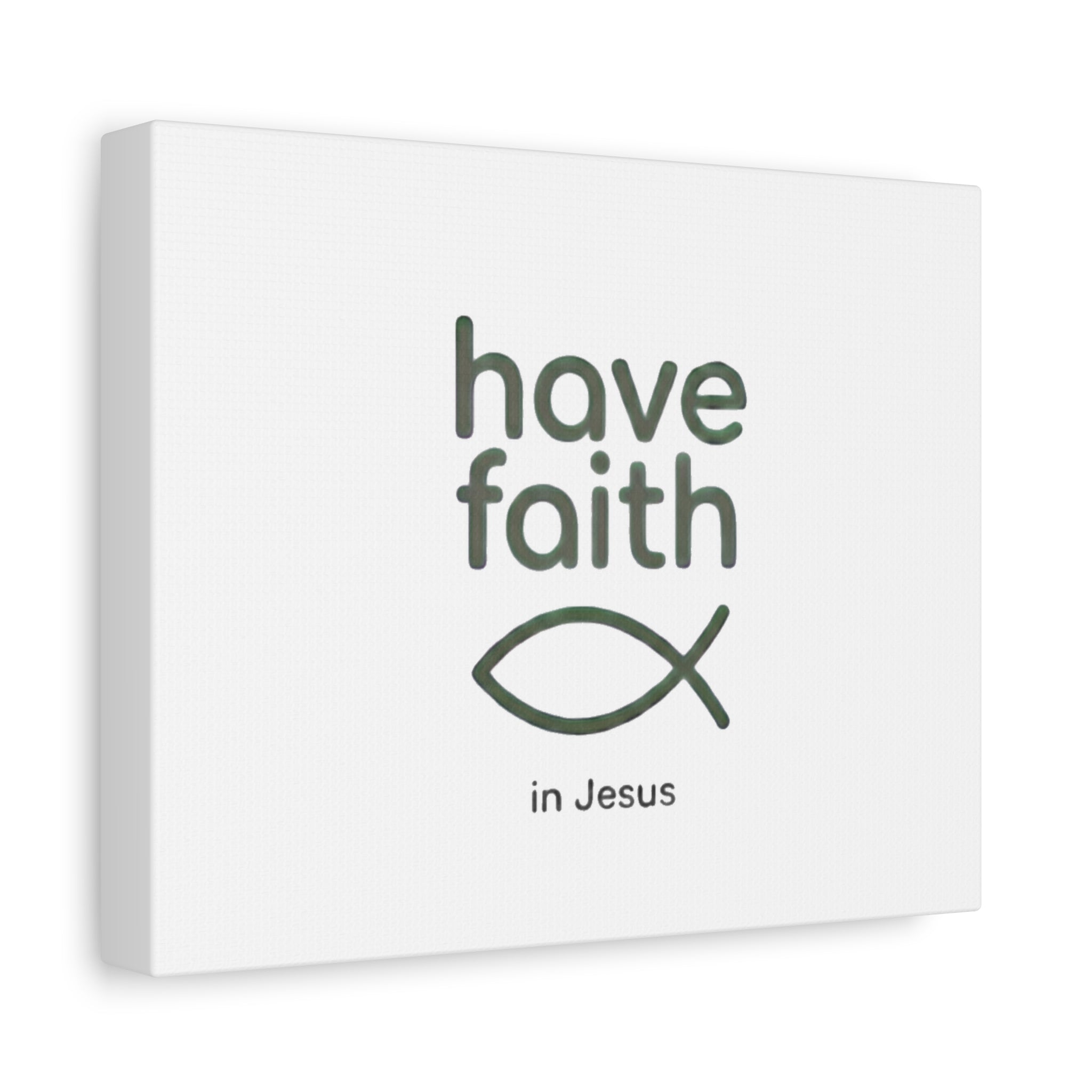 Have Faith in Jesus - Minimal Fish Canvas