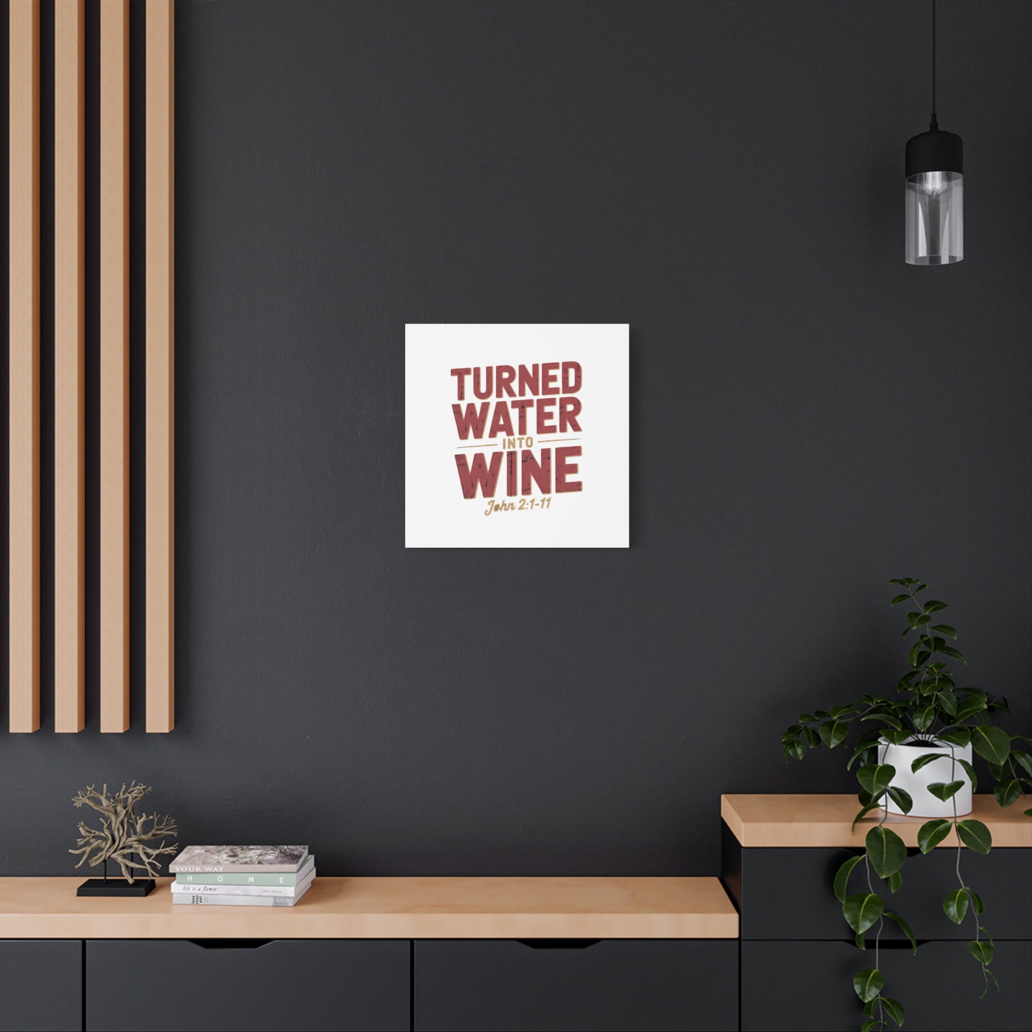 Copy of He Turned Water Into Wine — Christian Canvas Wall Art (Matte Stretched)