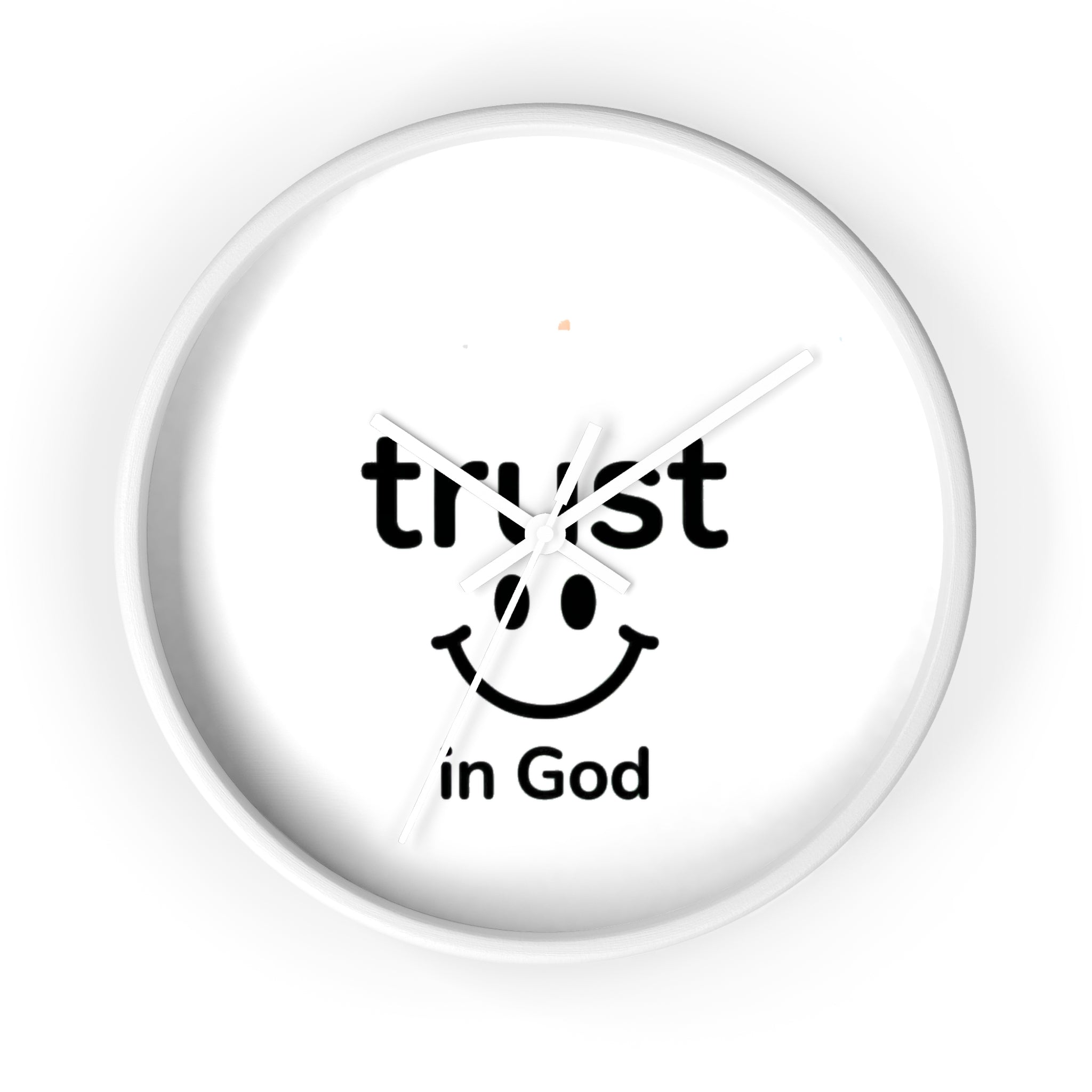 Wall Clock — "Trust in God" Smiley Faith Wall Clock