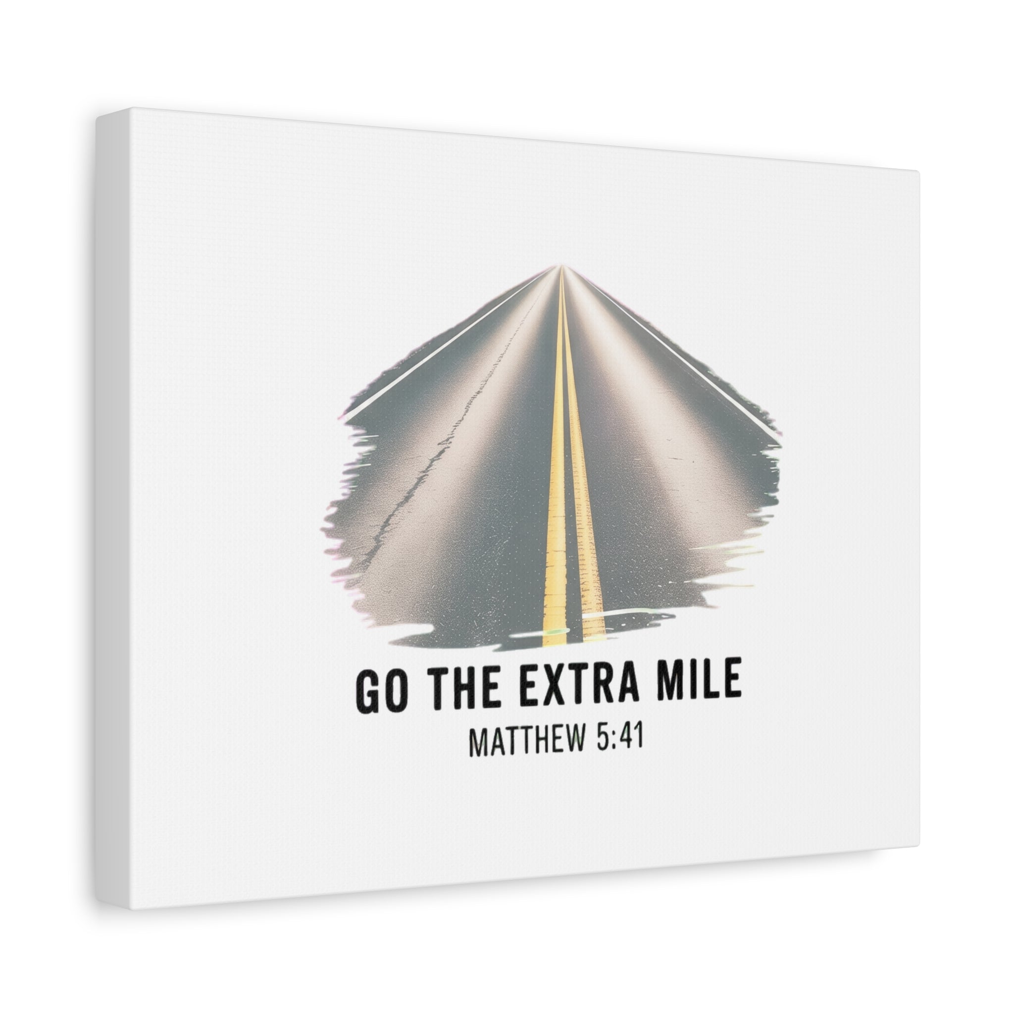 "Go the Extra Mile" Matthew 5:41 Road Canvas