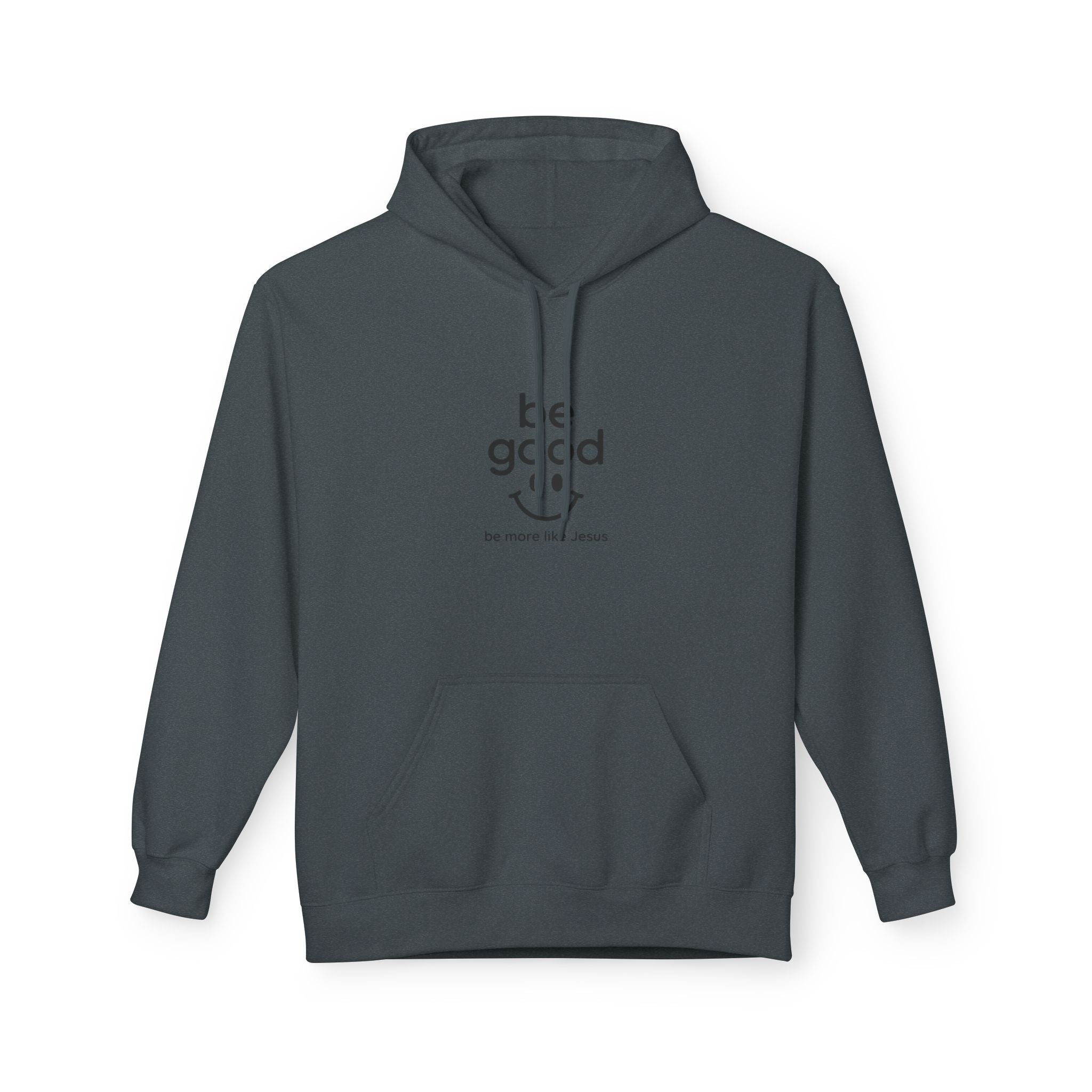 Hoodie — "Be Good" Minimalist Smiley Graphic Pullover
