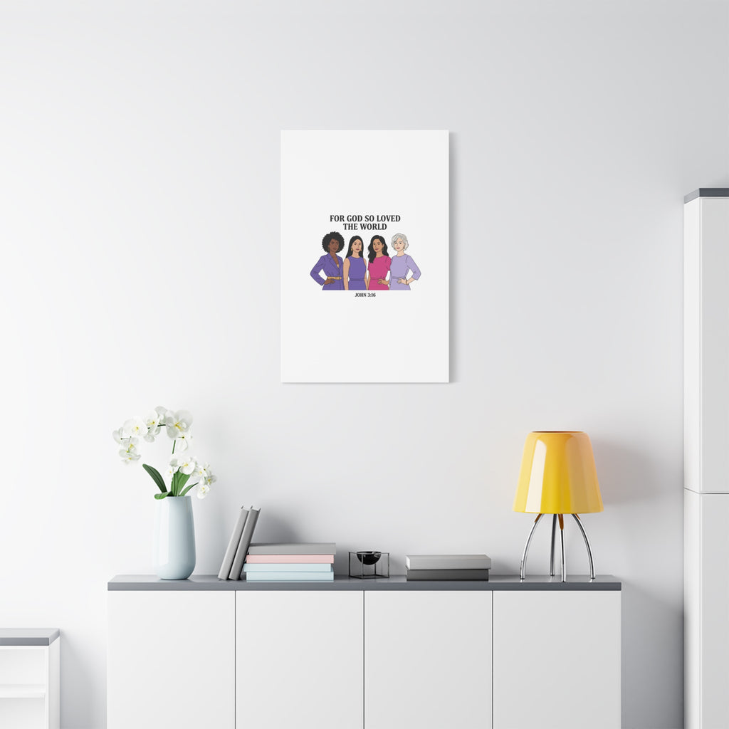 Feminist 'For God So Loved the World' Canvas