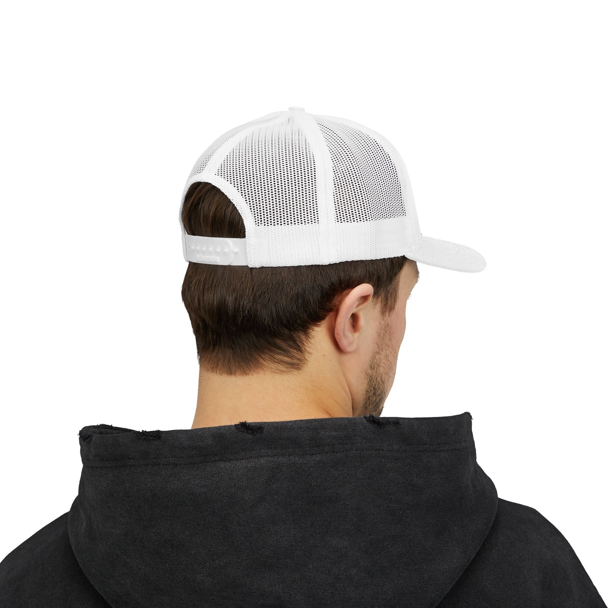 Be Nice Smiley Snapback Trucker Cap — Positive Message Mesh Hat
