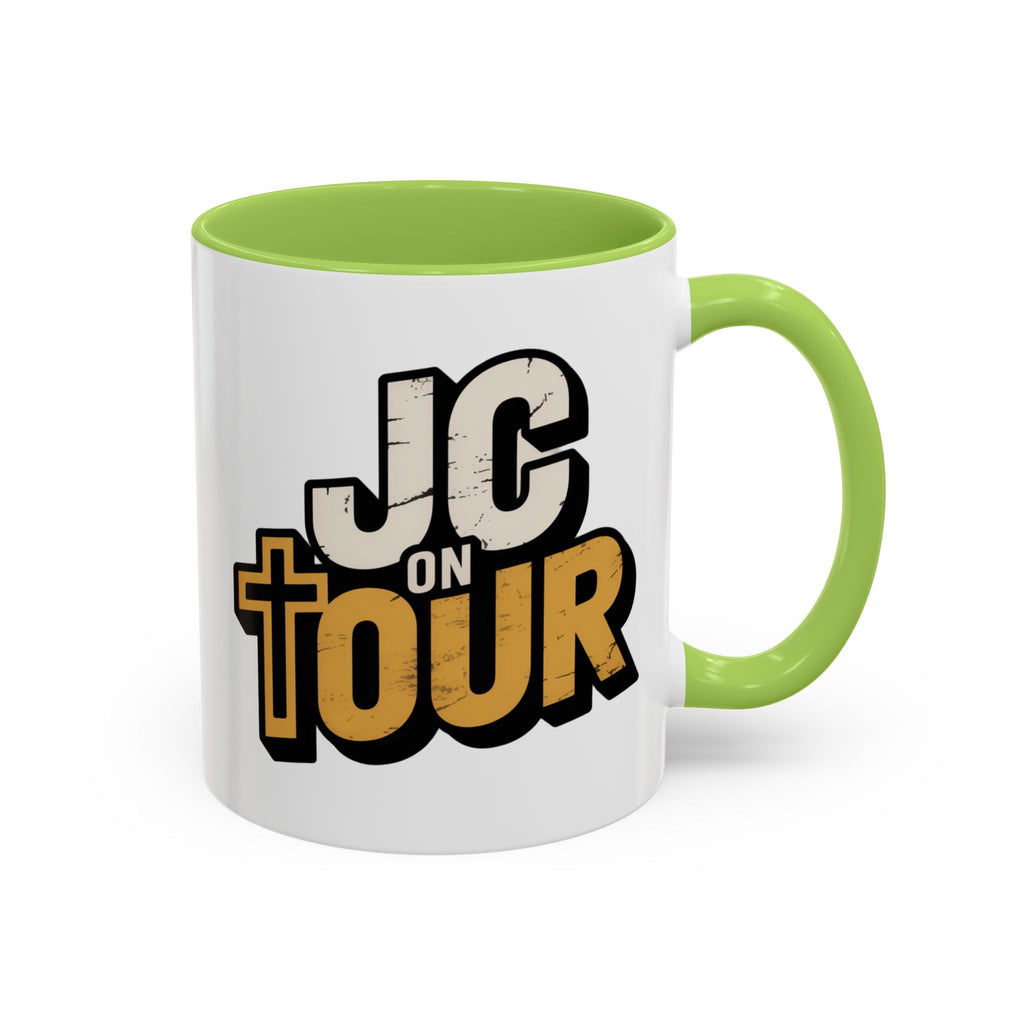 JC on Tour Accent Coffee Mug — Jesus Christ Faith Coffee Cup (11/15oz)