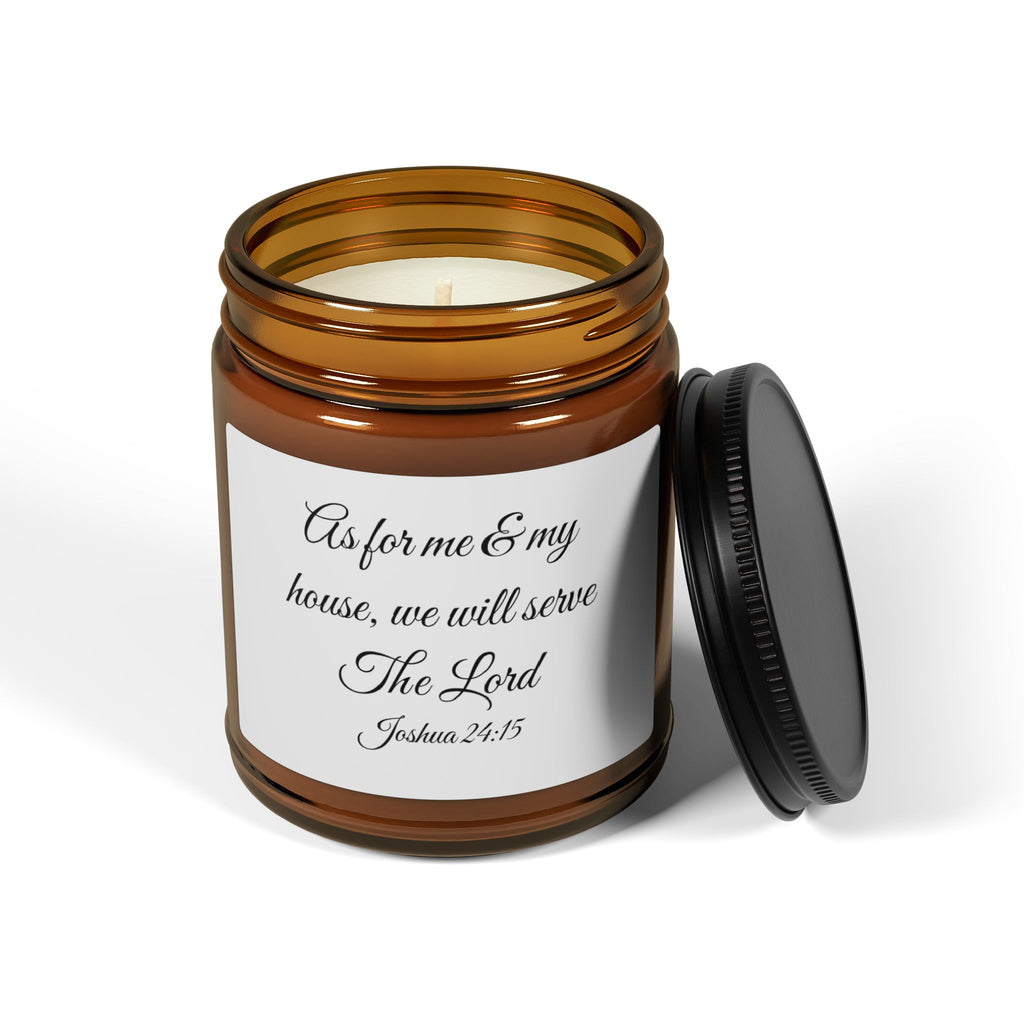 "As for me & my house, we will serve The Lord" — Scripture in Script, Candle