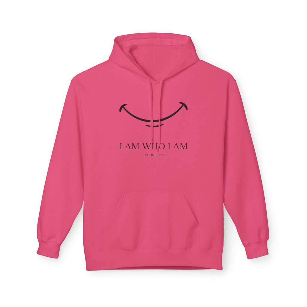 Hoodie — "I Am Who I Am" Minimalist Inspirational Pullover