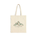 Topographic He Formed the Mountains Tote | topo map print, terrain style