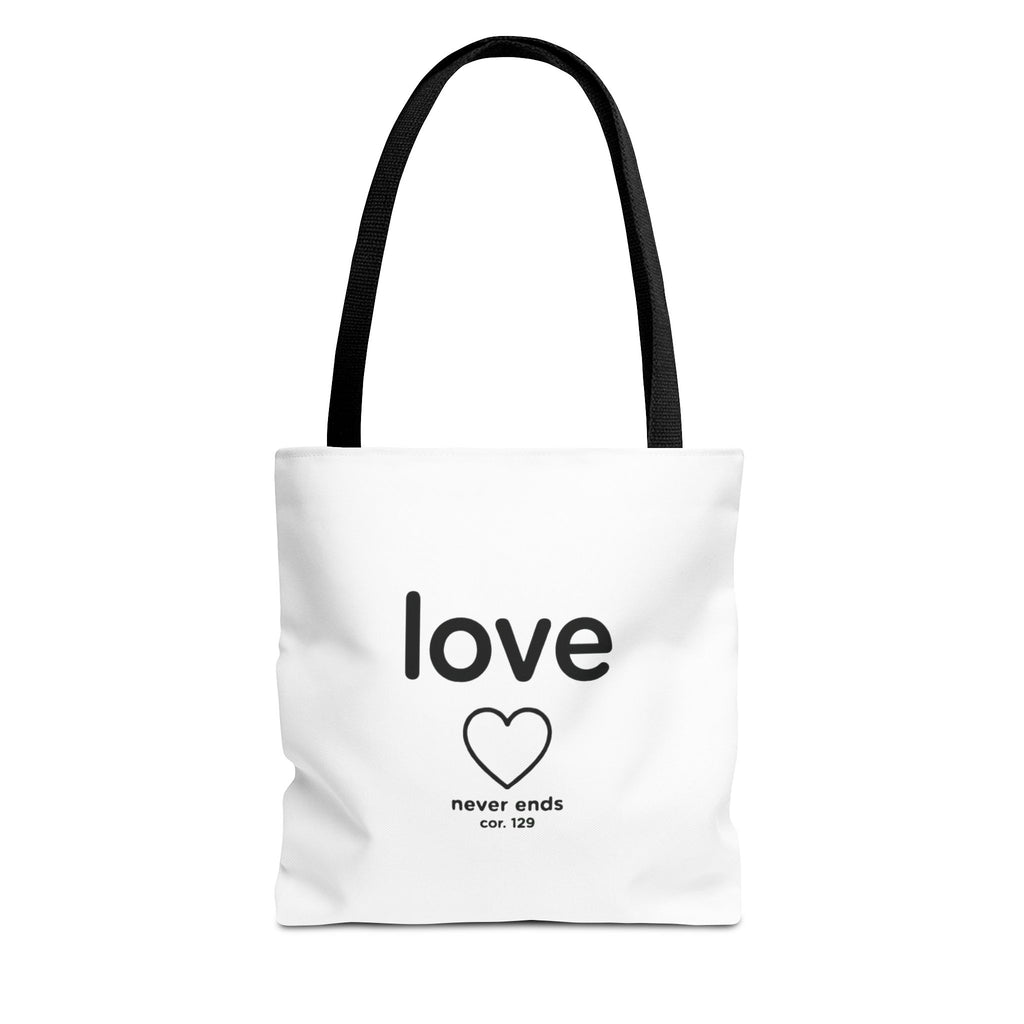 Love Never Ends Tote Bag