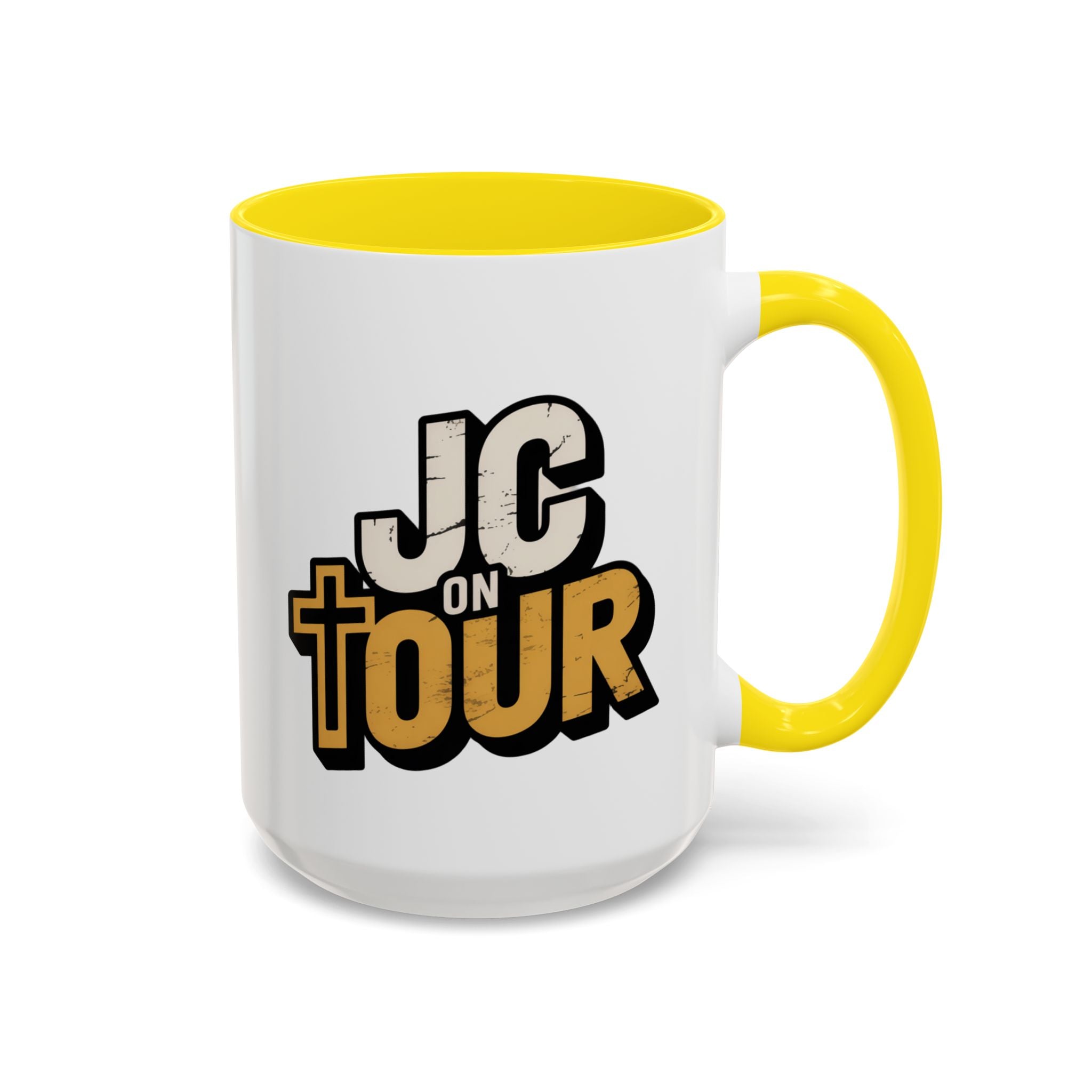 JC on Tour Accent Coffee Mug — Jesus Christ Faith Coffee Cup (11/15oz)