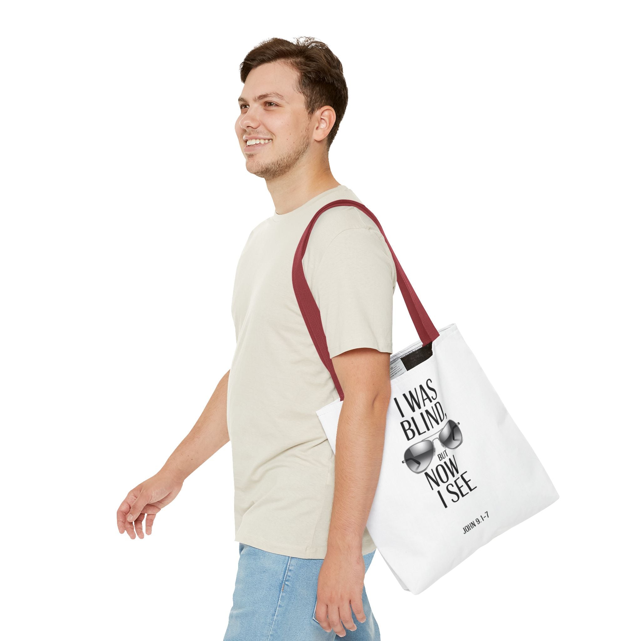 Tote Bag — “I Was Blind But Now I See” Sunglasses Design