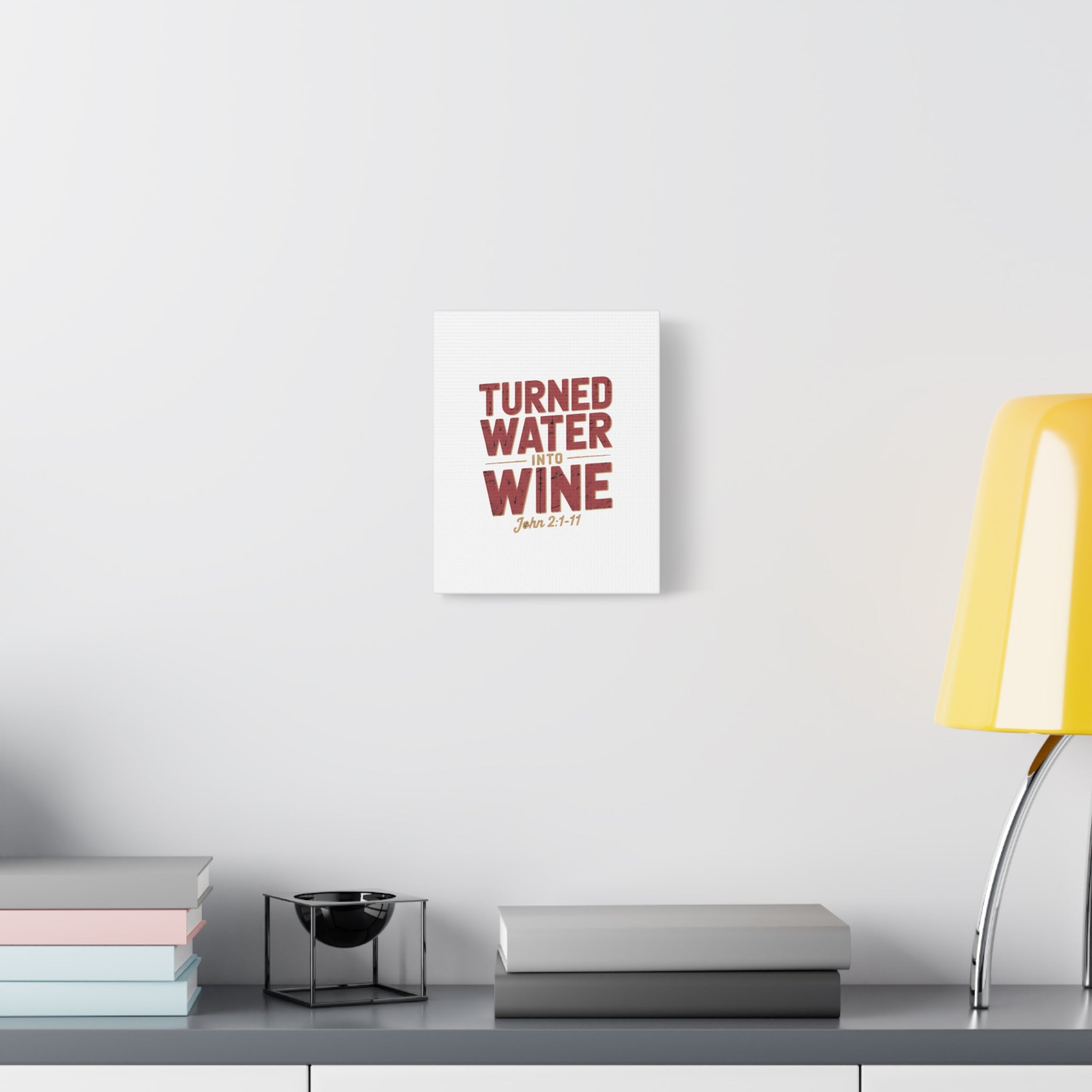 He Turned Water Into Wine — Christian Canvas Wall Art (Matte Stretched)